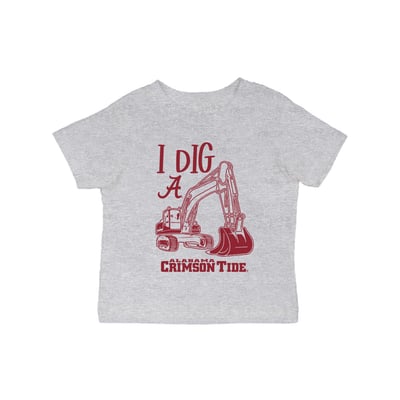 Alabama Crimson Tide Vive La Fete Infant Excavator T-Shirt - Gray