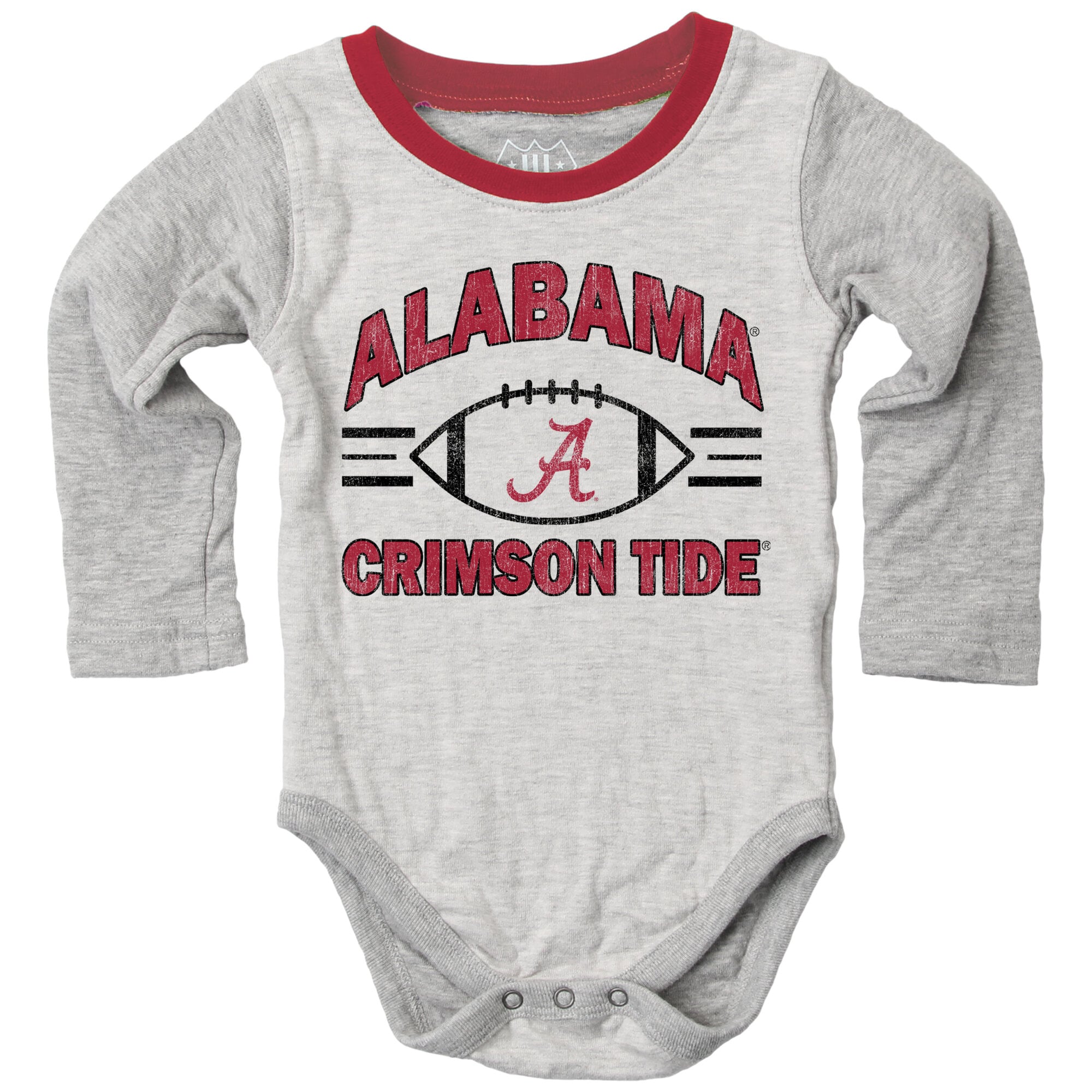 Ensemble de sautoir pour bébé Wes & Willy Heather Gray Alabama Crimson Tide Jie