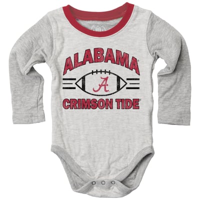  Alabama Crimson Tide Wes & Willy Infant Jie Jie Hopper Set - Heather Gray