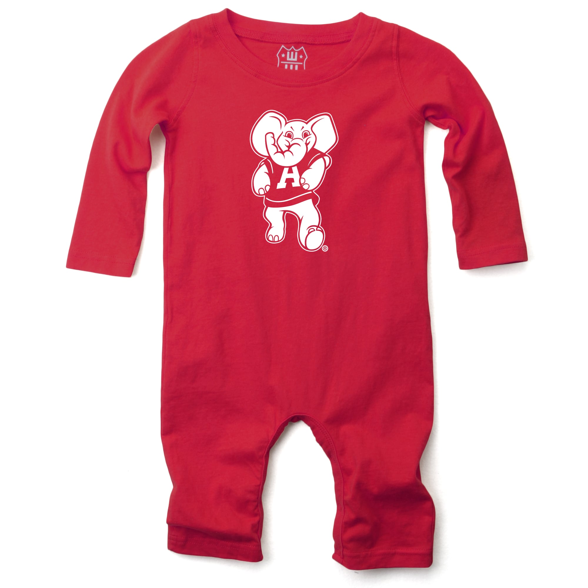 Grenouillère à manches longues pour bébé Wes & Willy rouge Alabama Crimson Tide