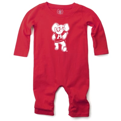  Alabama Crimson Tide Wes & Willy Infant Long Sleeve Romper - Red