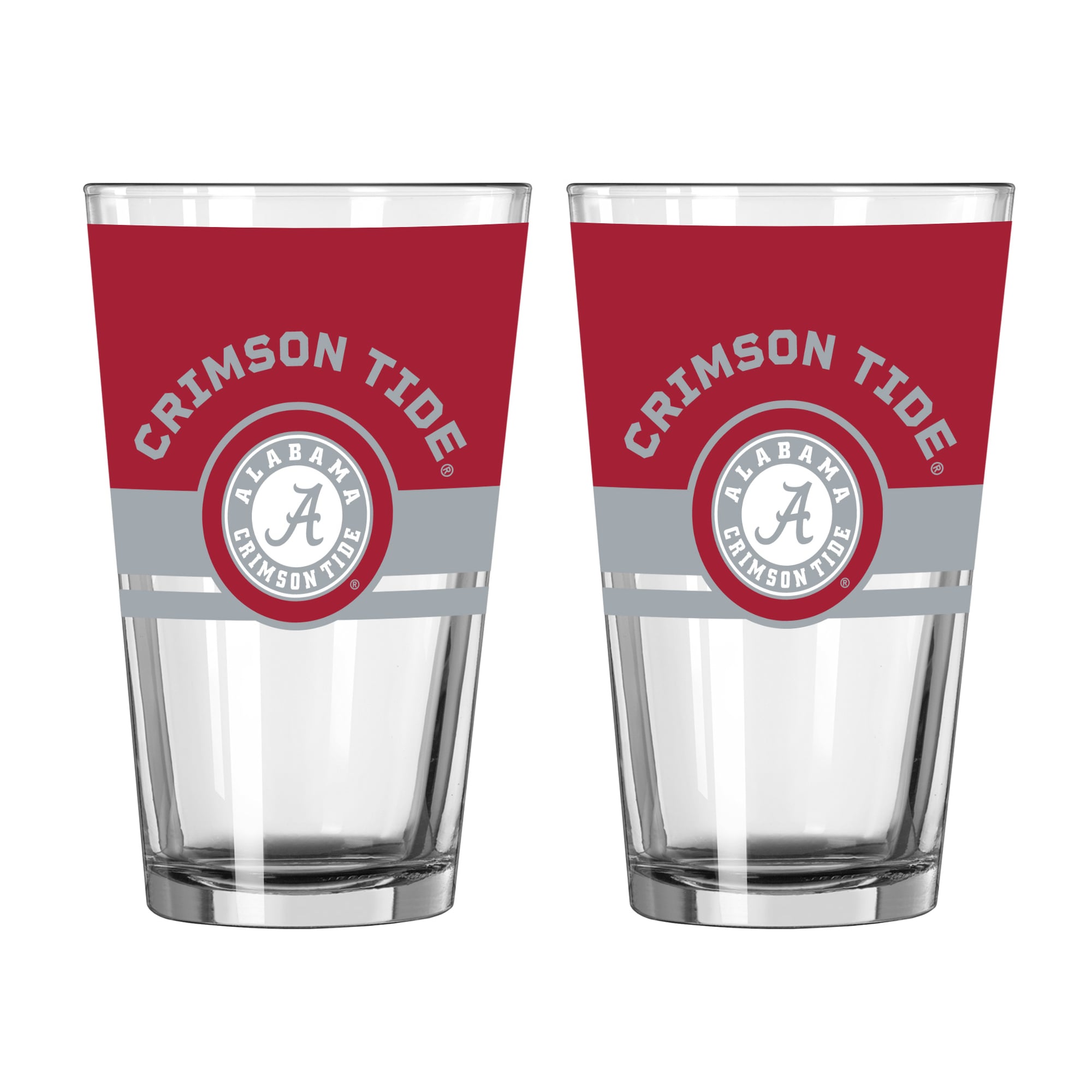 Logo Brands Alabama Crimson Tide Two-Piece 16oz. Horizon Pint Glass Set
