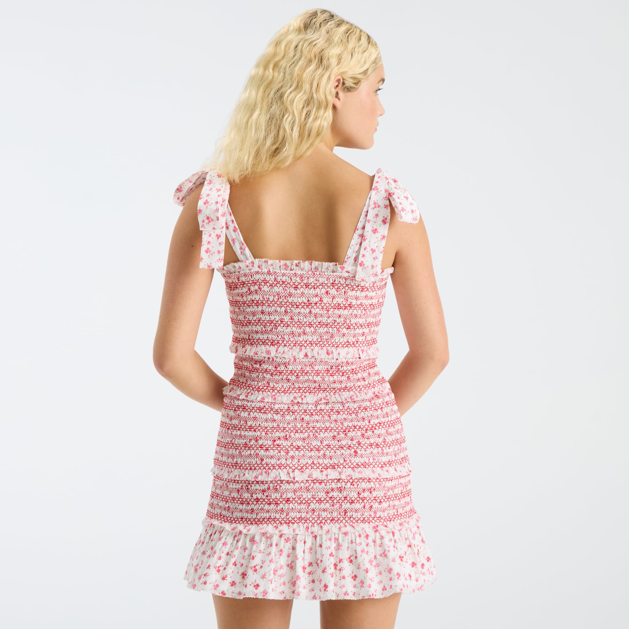LoveShackFancy Women's Crimson Alabama Tide Belle Smocked Dress