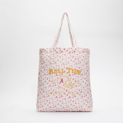 LoveShackFancy Alabama Crimson Tide Women's Canvas Tote Bag - White
