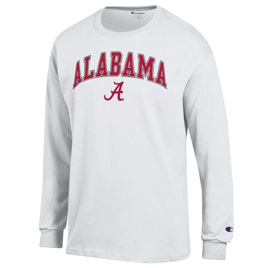 Men's Champion White Alabama Crimson Tide Arch Over Logo Long Sleeve T ...