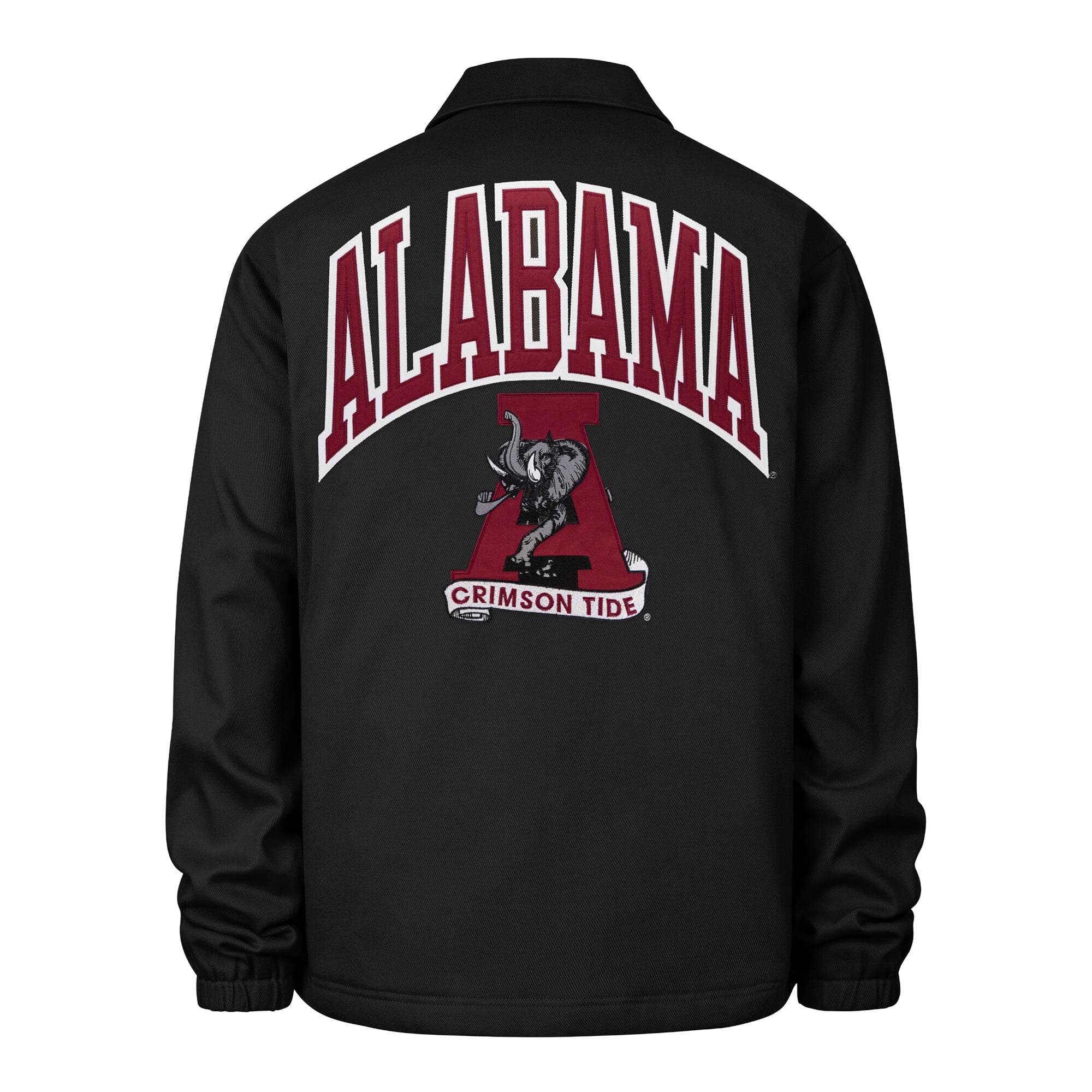 Men's '47 Black Alabama Crimson Tide Retread Full-Snap Coaches Jacket