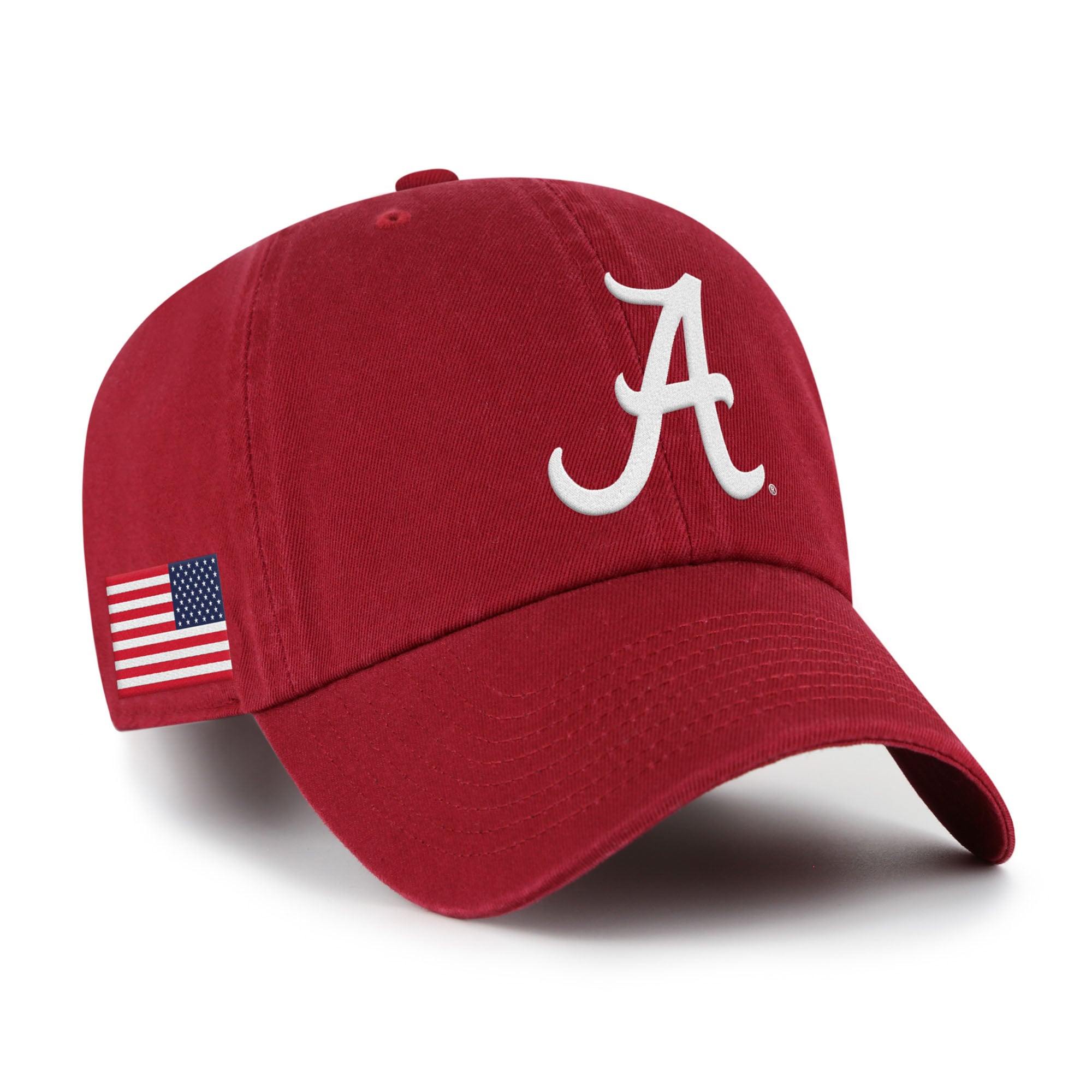 Men's '47 Crimson Alabama Crimson Tide Americana Heritage Clean Up Adjustable Hat