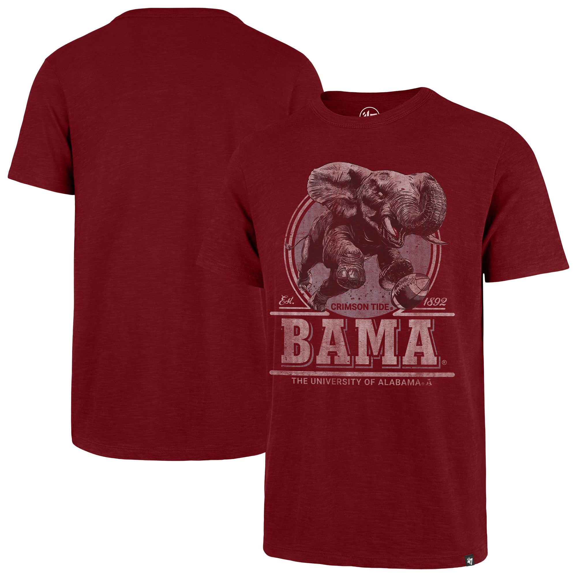 Men's '47  Crimson Alabama Tide Emblem Mark Scrum T-Shirt