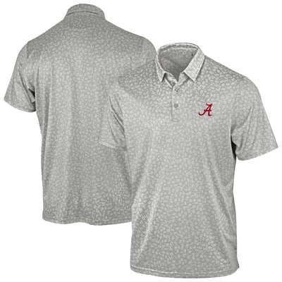 Alabama Crimson Tide Antigua Mono Floral Polo - Gray
