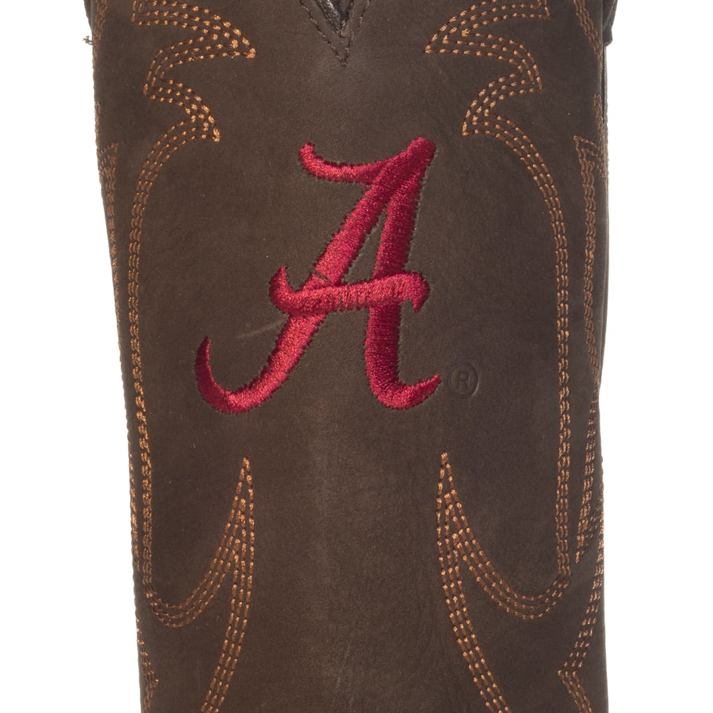 Nocona Alabama Crimson Tide Brown Red Leather Stitched Cowboy Boots Men 10D NCAA Men main image 4