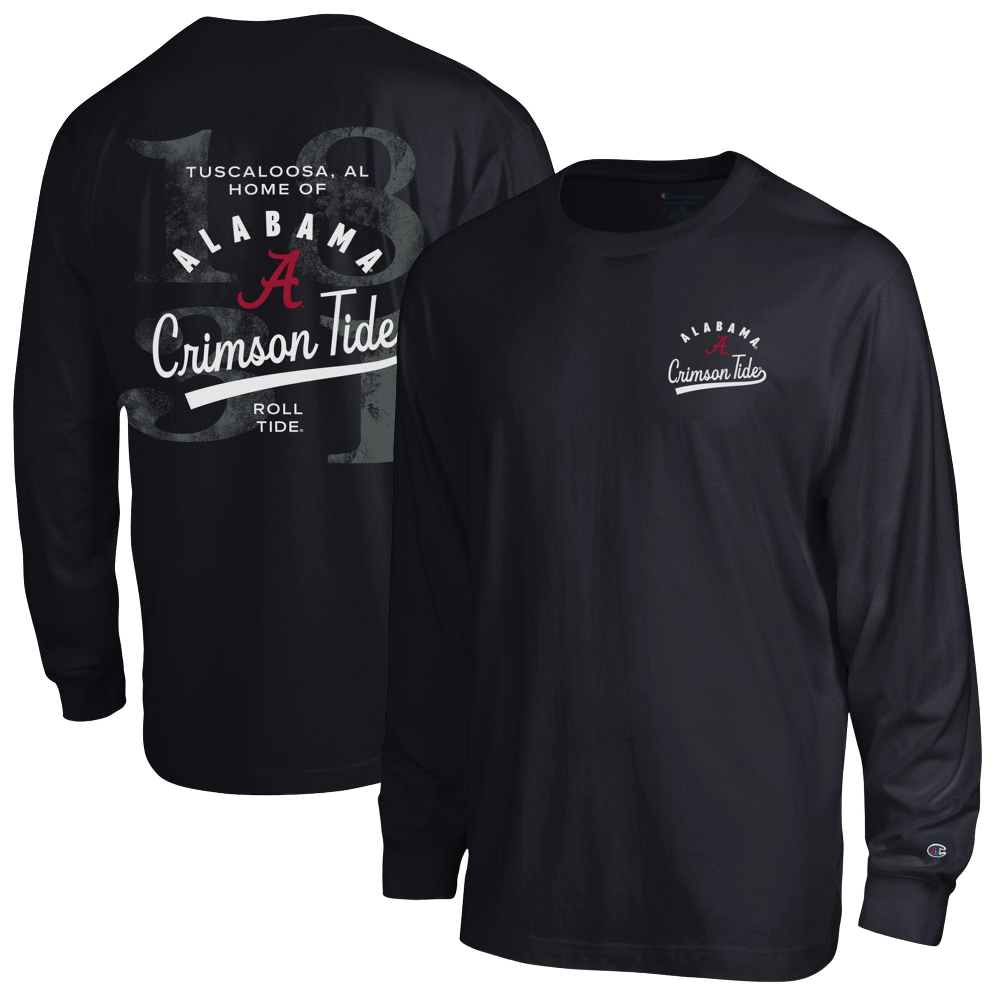 T-shirt à manches longues plastifié Champion Black Alabama Crimson Tide All-Star pour homme