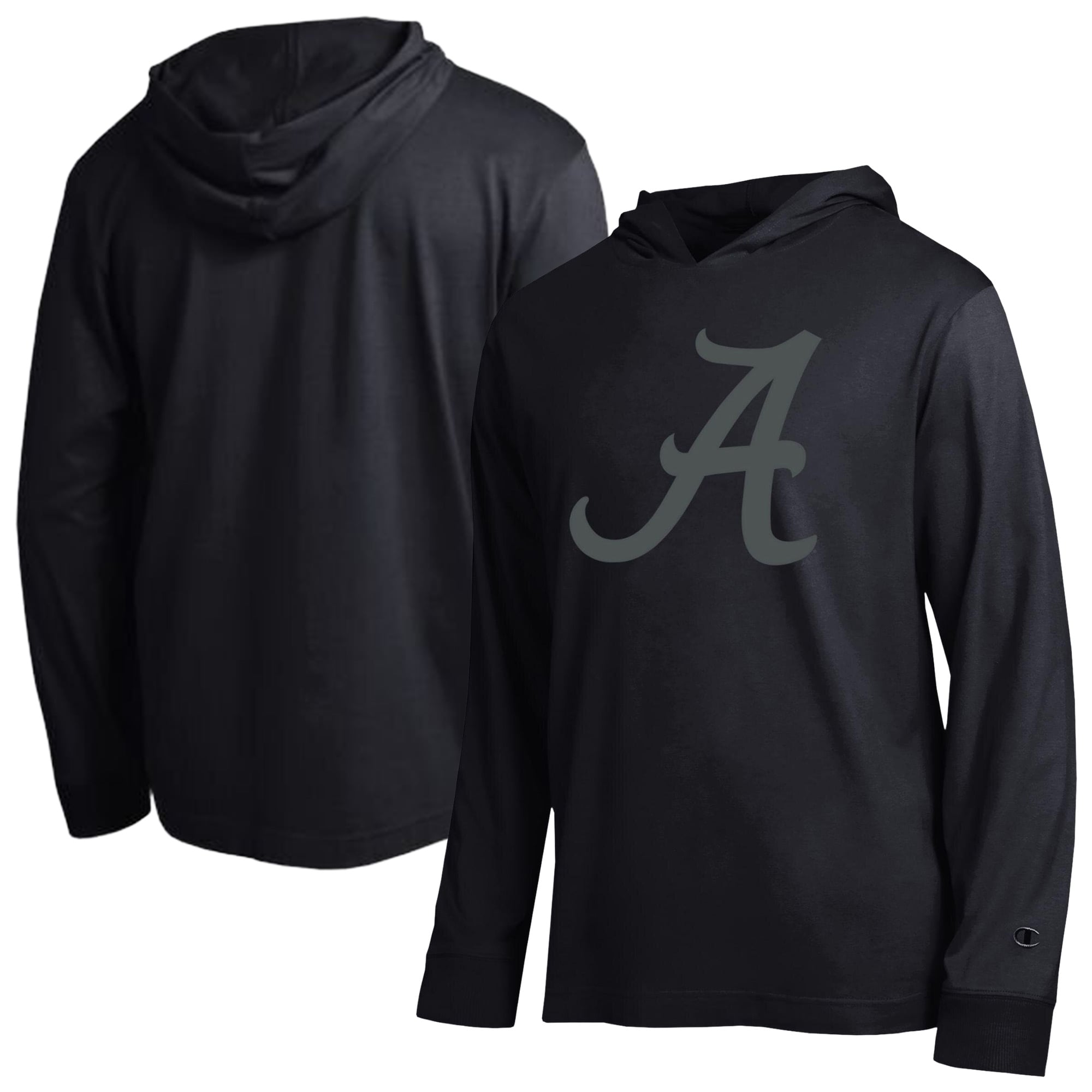 T-shirt à capuche manches longues Champion noir Alabama Crimson Tide Tonal All-Star pour homme