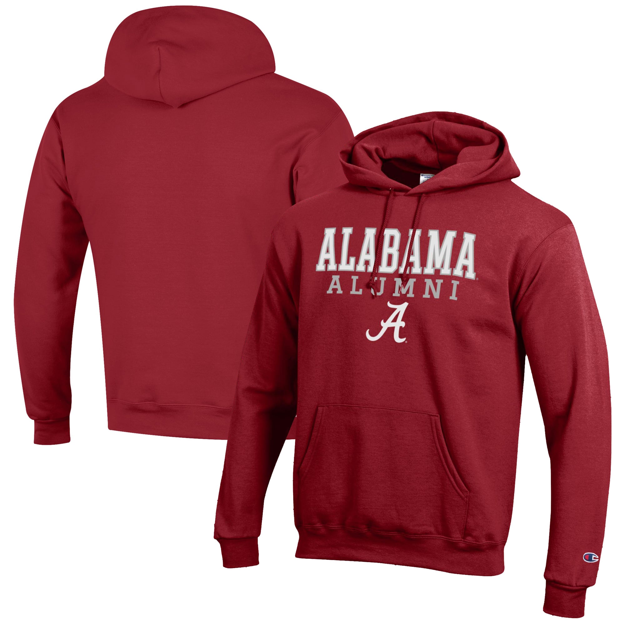 Alabama Crimson Tide Champion Alumni Logo Stack Pullover Hoodie - Crimson