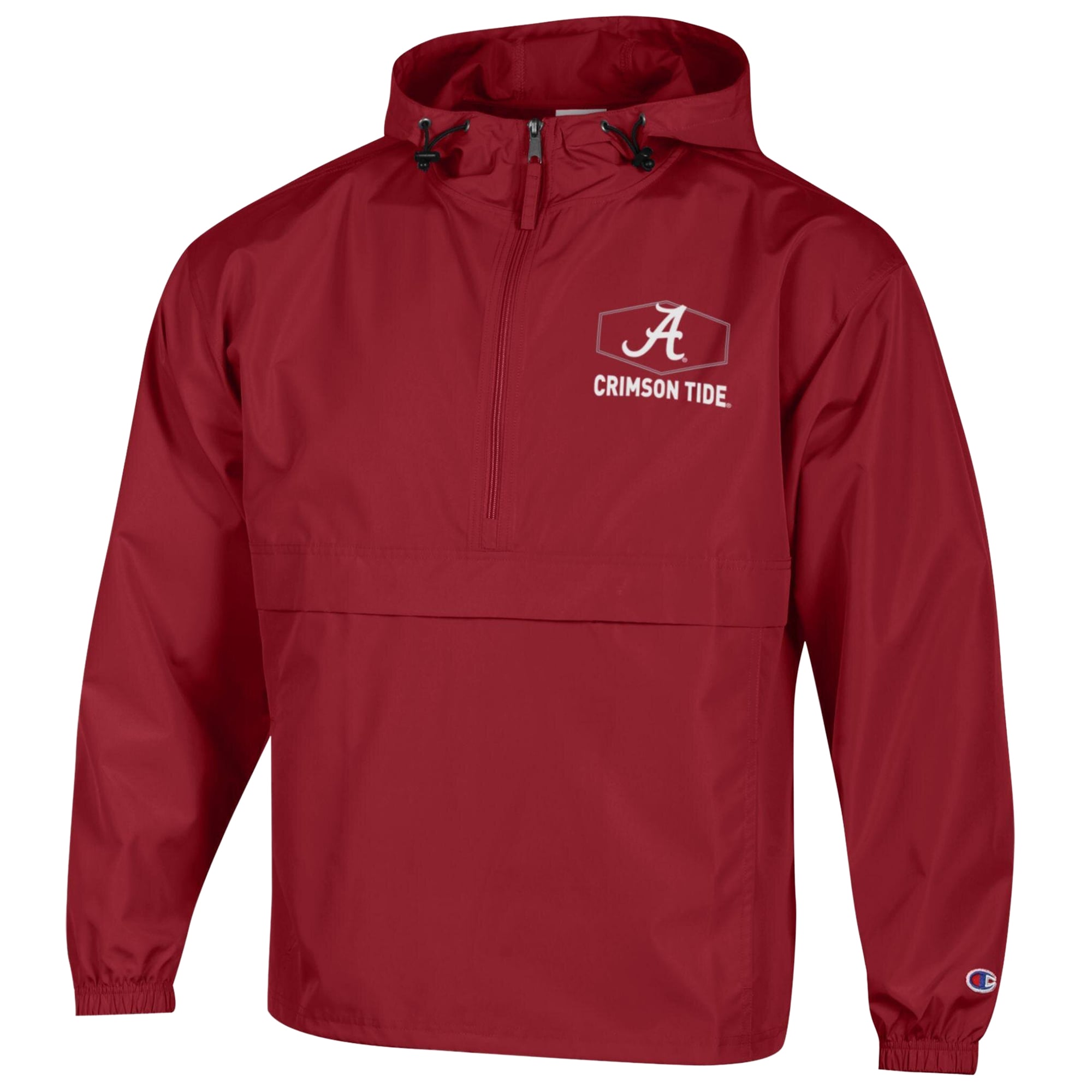 Men's Champion Crimson Alabama Tide Delay Packable Half-Zip Jacket