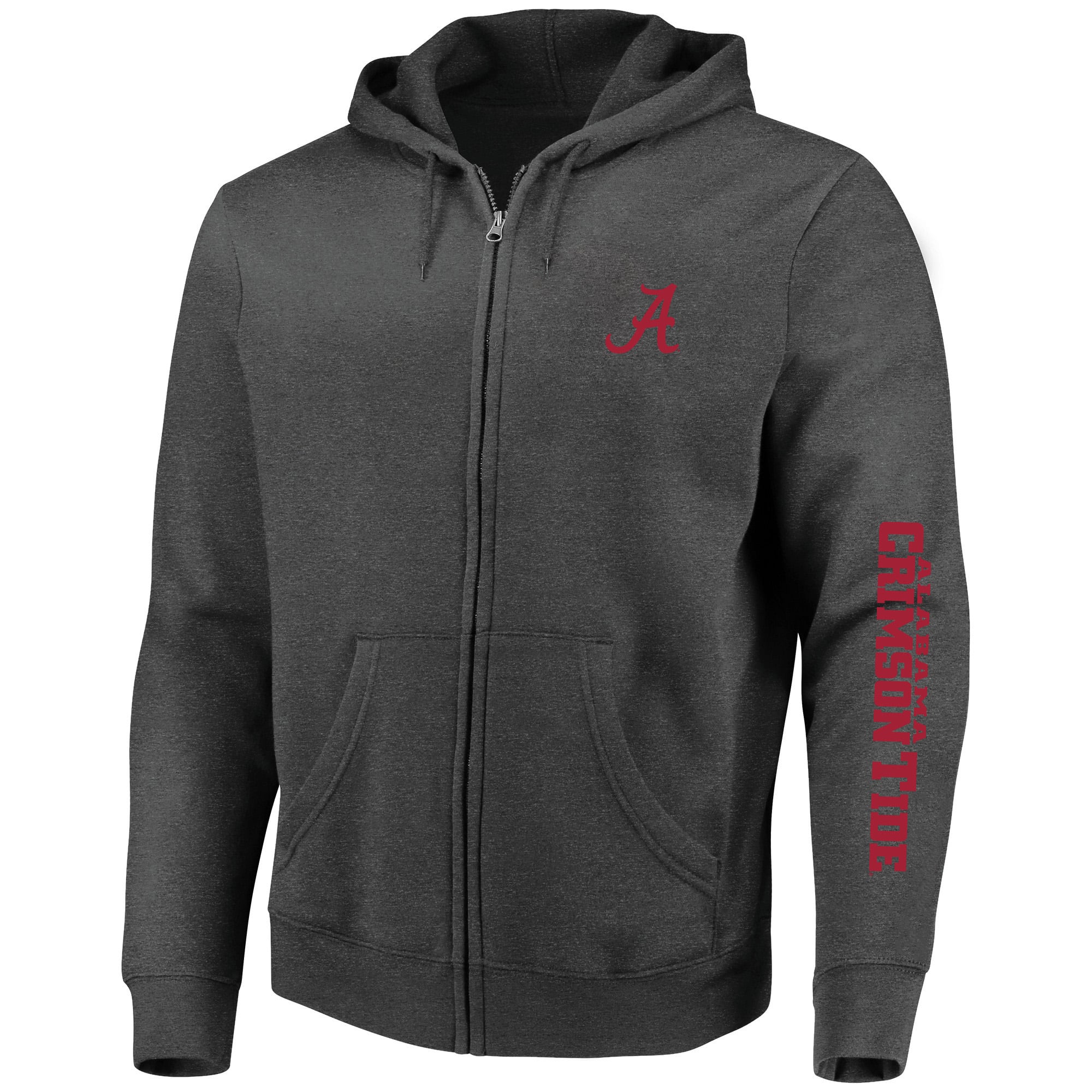 Sweat à capuche zippé Champion Heather Charcoal Alabama Crimson Tide pour homme, grandes tailles