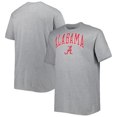  Alabama Crimson Tide Champion Champion Big & Tall Team Arch Over Wordmark T-Shirt - Heather Gray
