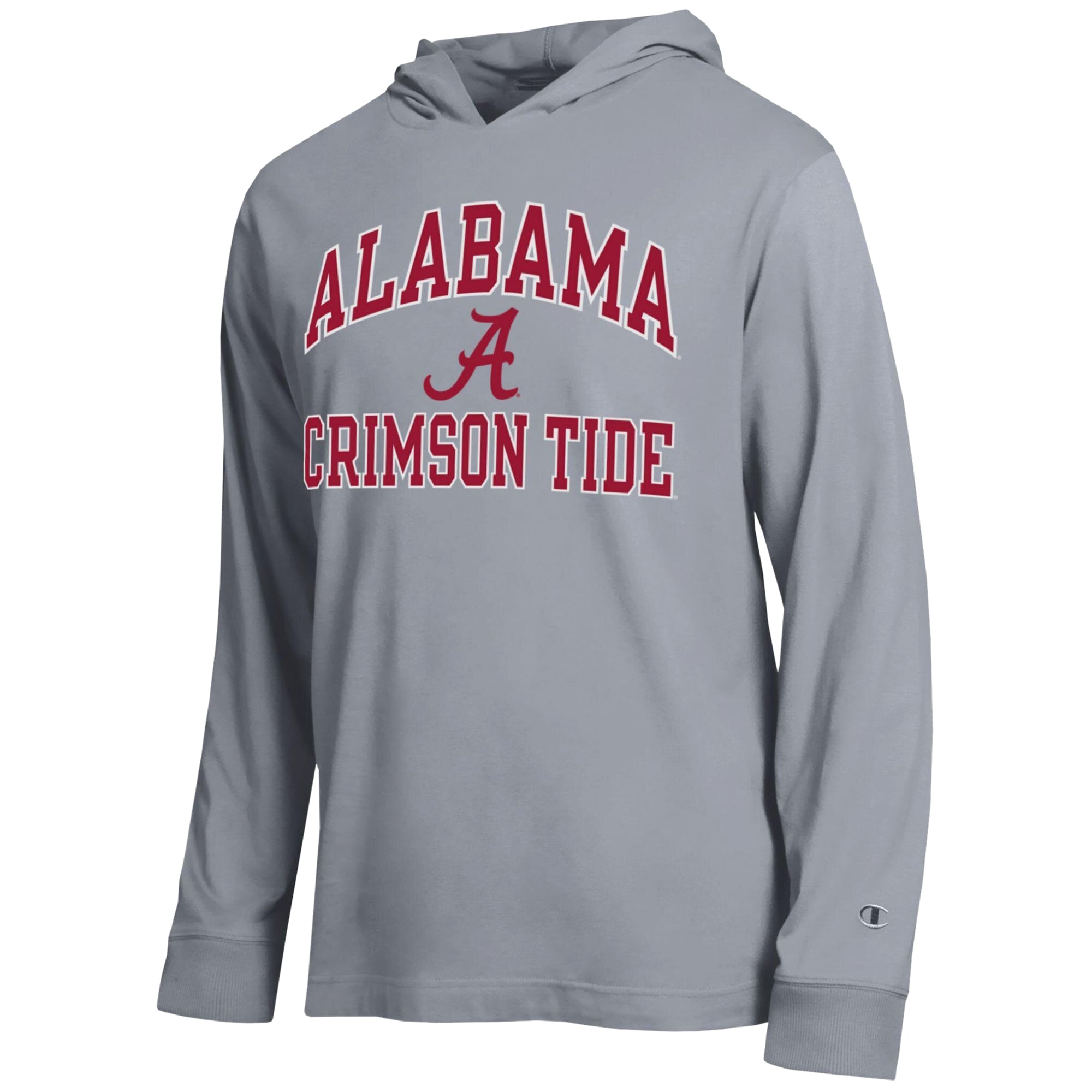 Men's Champion Heather Gray Alabama Crimson Tide High Motor All-Star Long Sleeve Hooded T-Shirt