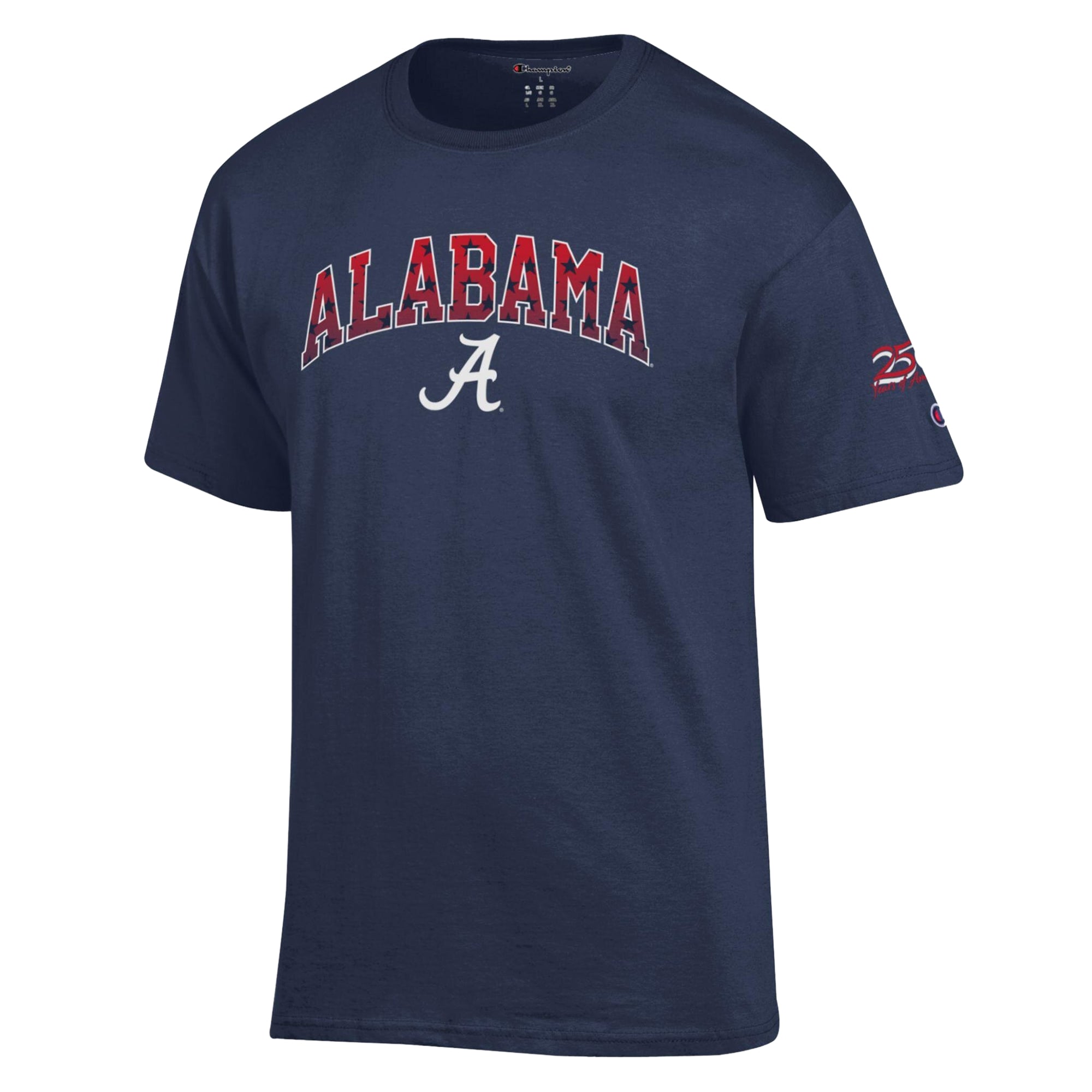 Men's Champion Navy Alabama Crimson Tide Americana 250th Arch T-Shirt