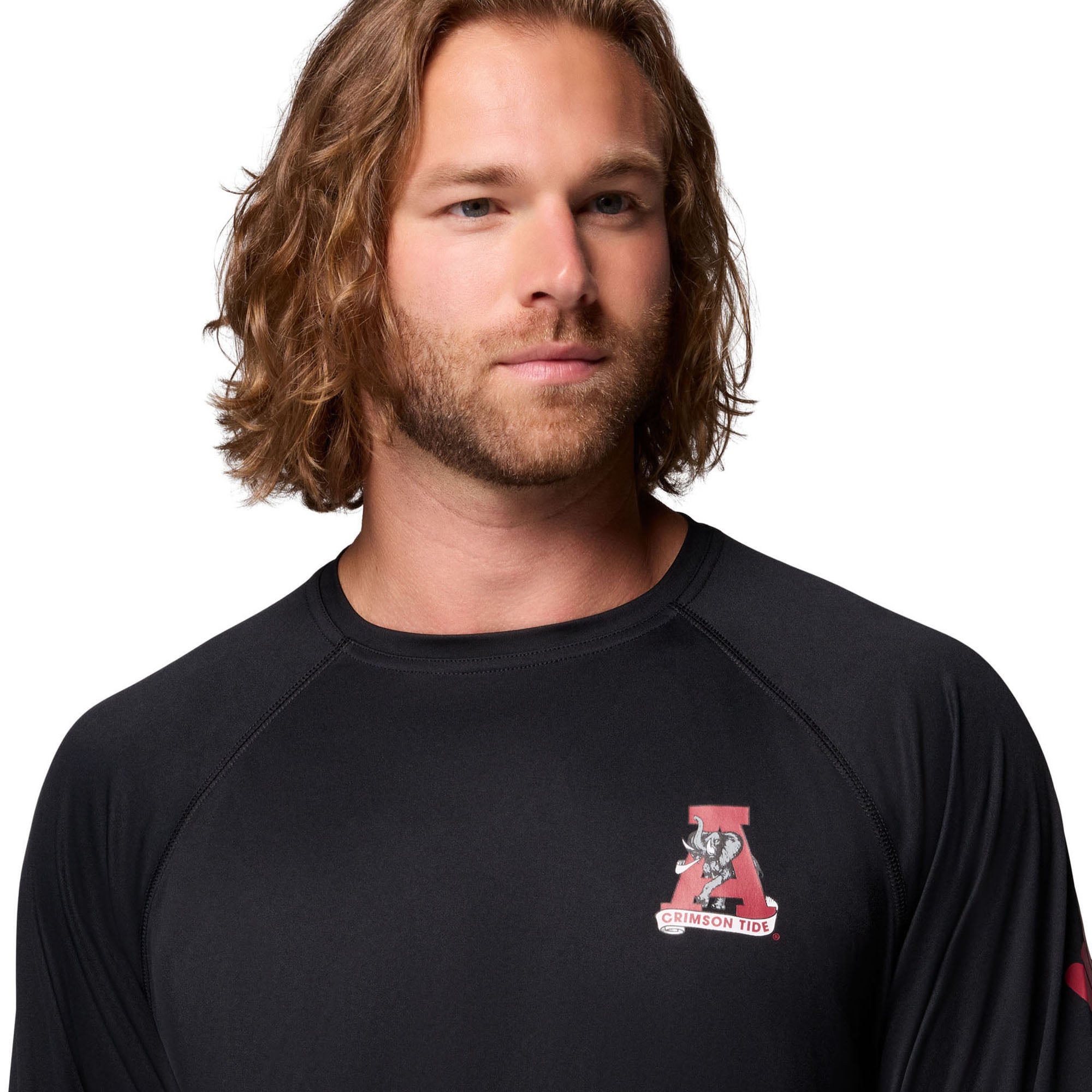 Men's Columbia Alabama Crimson Tide Big & Tall Terminal Tackle Long Sleeve Omni-Shade T-Shirt