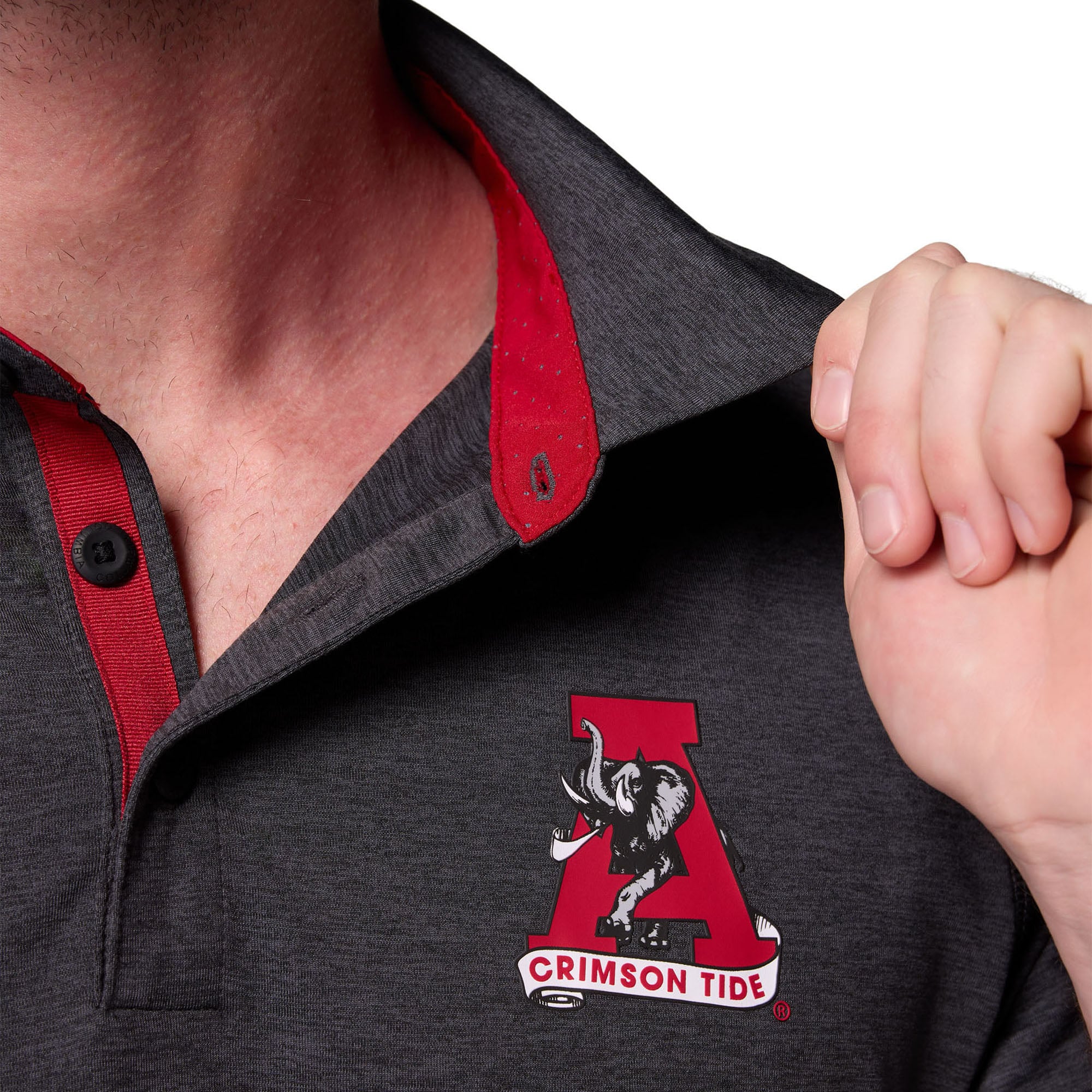 Polo Columbia pour homme, coloris noir Alabama Crimson Tide Trail Omni-Shade