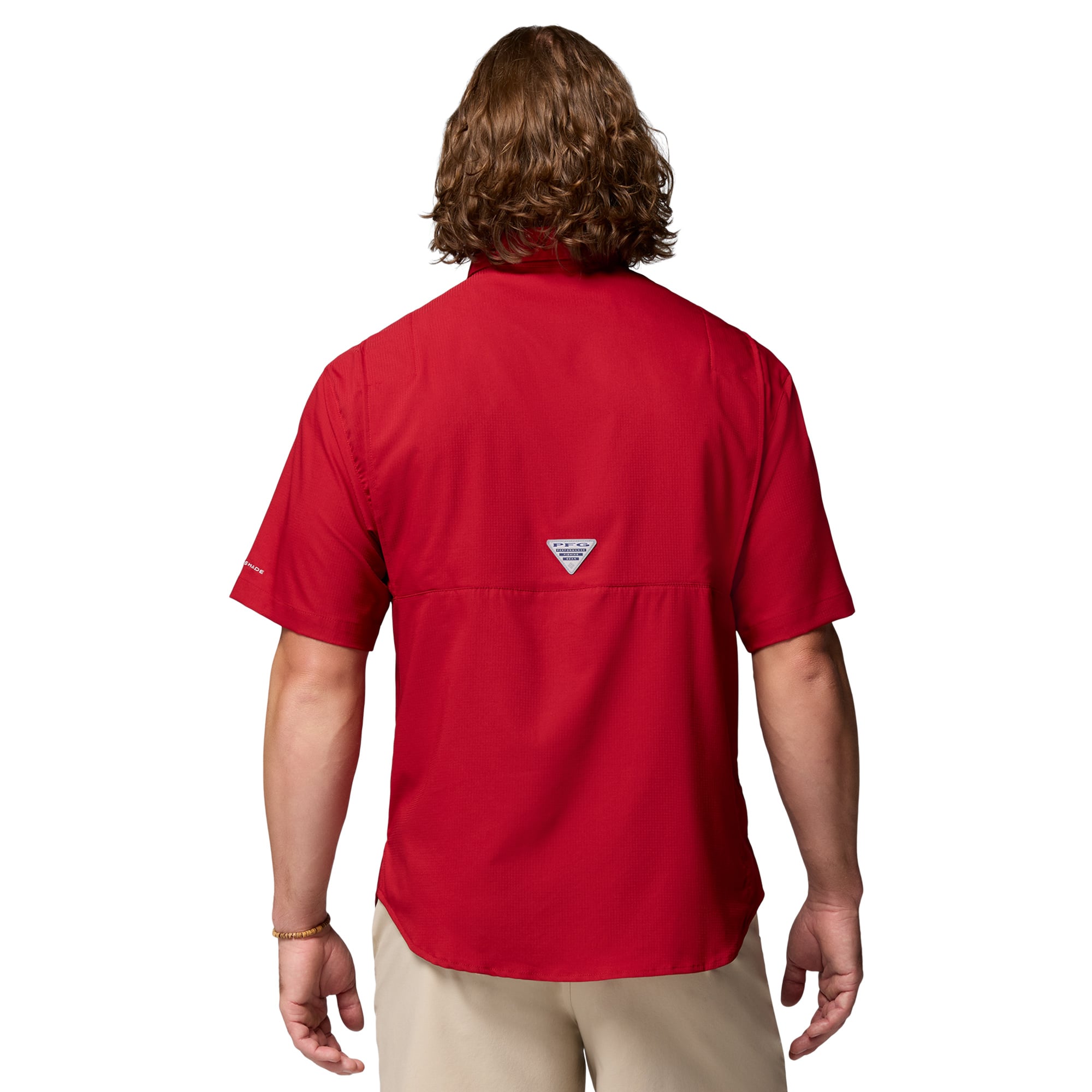 Chemise Columbia Crimson Alabama Tide PFG Tamiami pour homme