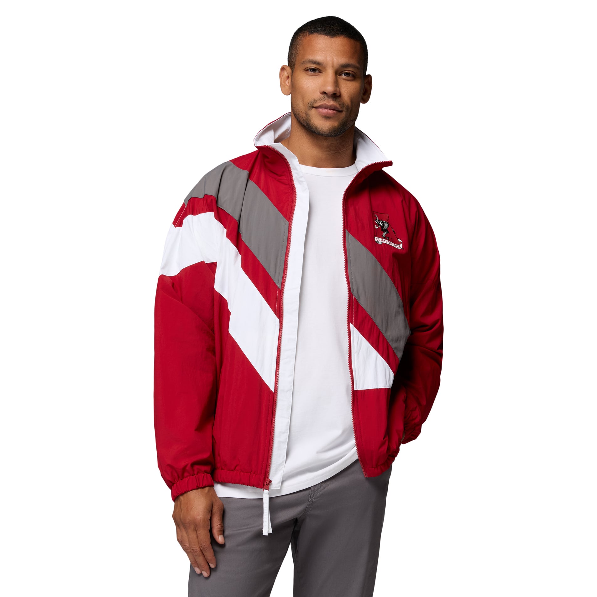 Men's Columbia Crimson Alabama Tide Reventure Full-Zip Windbreaker Jacket