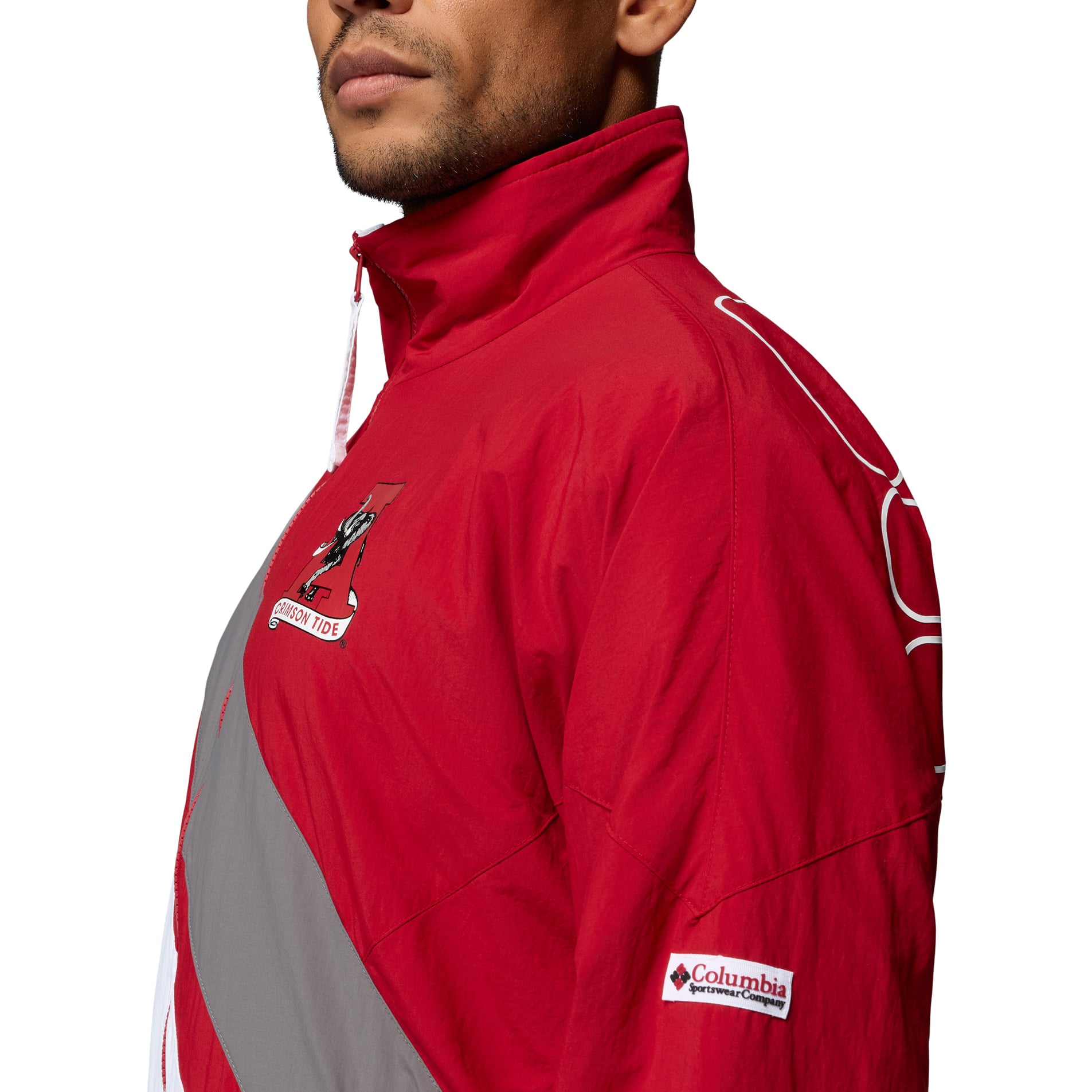 Veste coupe-vent zippée intégrale Columbia Crimson Alabama Tide Reventure pour homme, modèle Omni-Shield
