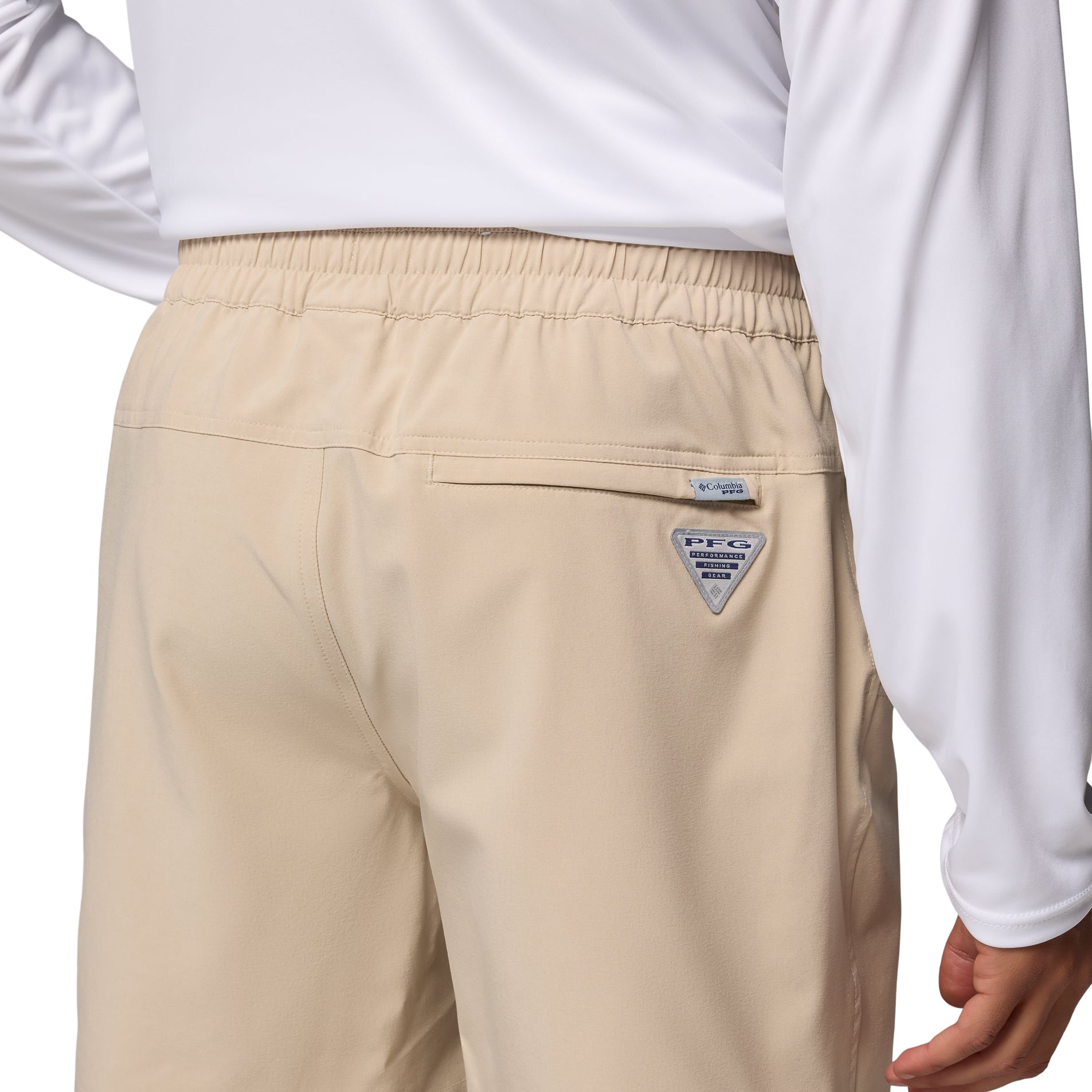 Men's Columbia Natural Alabama Crimson Tide PFG Terminal Roamer™ Omni-Shade™ Stretch Shorts