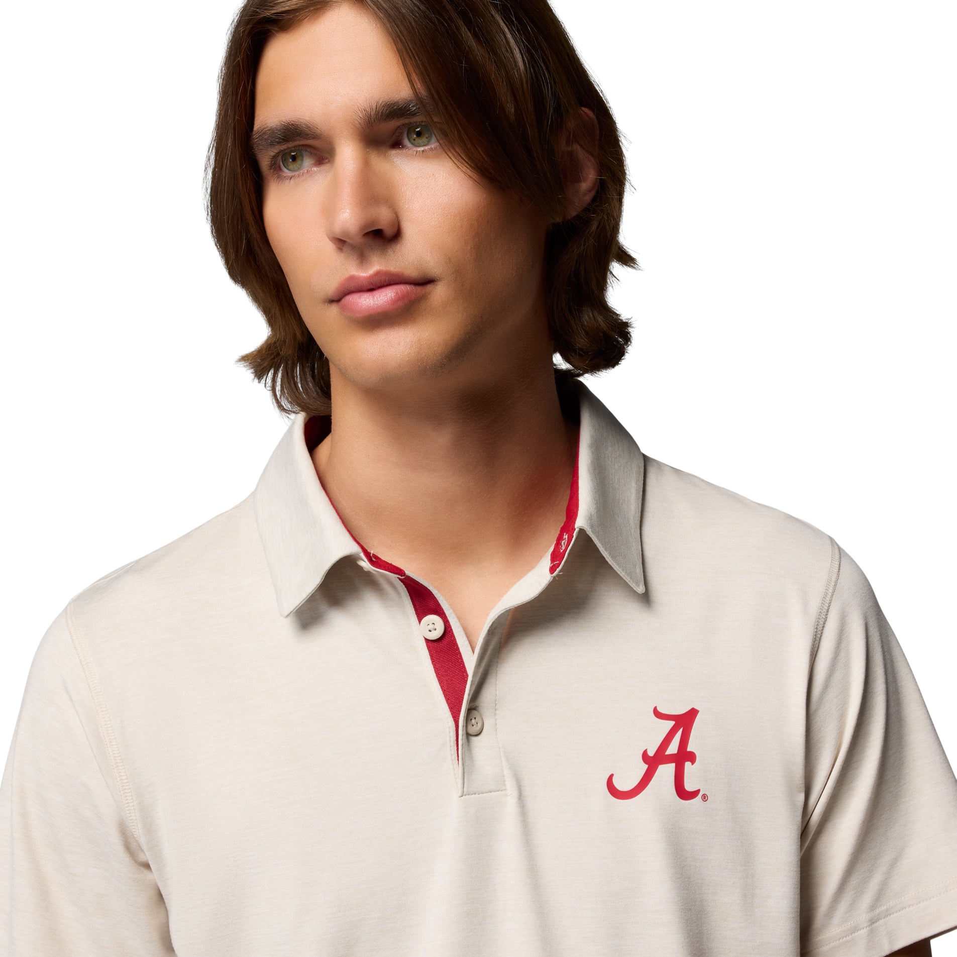 Men's Columbia  Tan Alabama Crimson Tide Trail Omni-Shade Polo