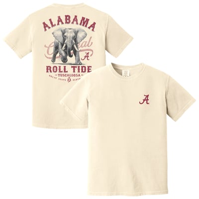 T-shirt vintage mascotte Alabama Crimson Tide - Crème
