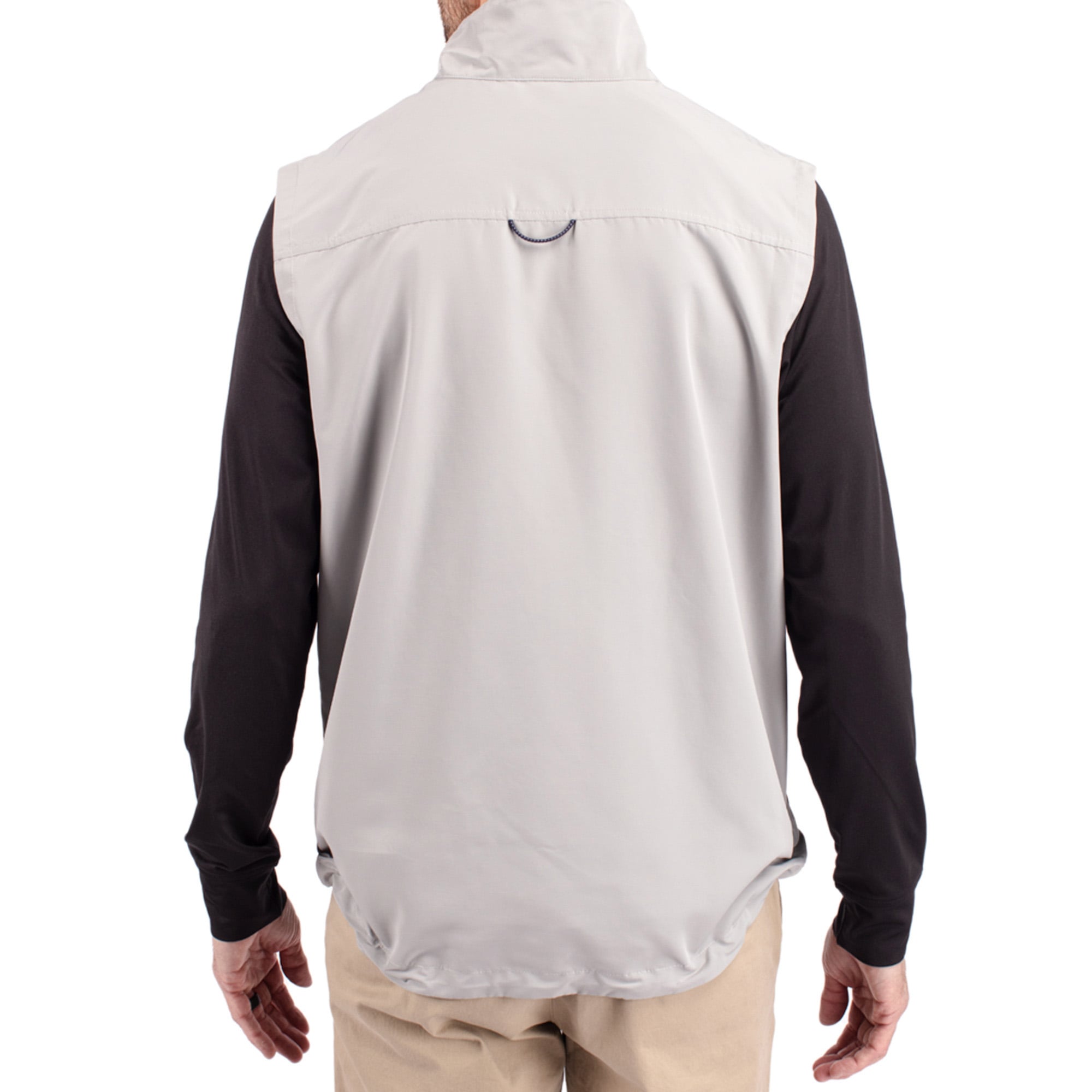 Men's Cutter & Buck Gray Alabama Crimson Tide Charter Eco Recycled Full-Zip Vest