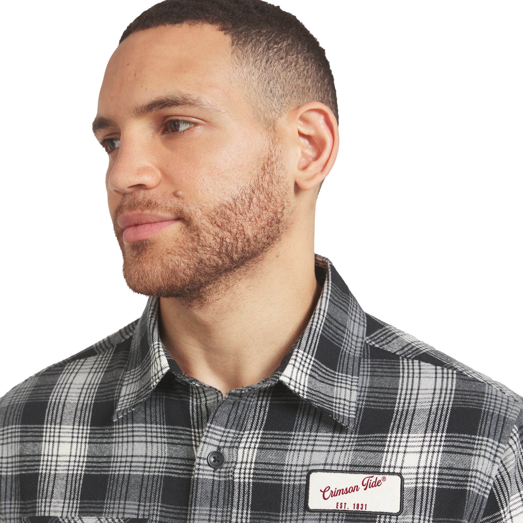 Chemise à carreaux manches longues boutonnée Darius Rucker Collection pour homme par Fanatics, couleur noire Alabama Crimson Tide