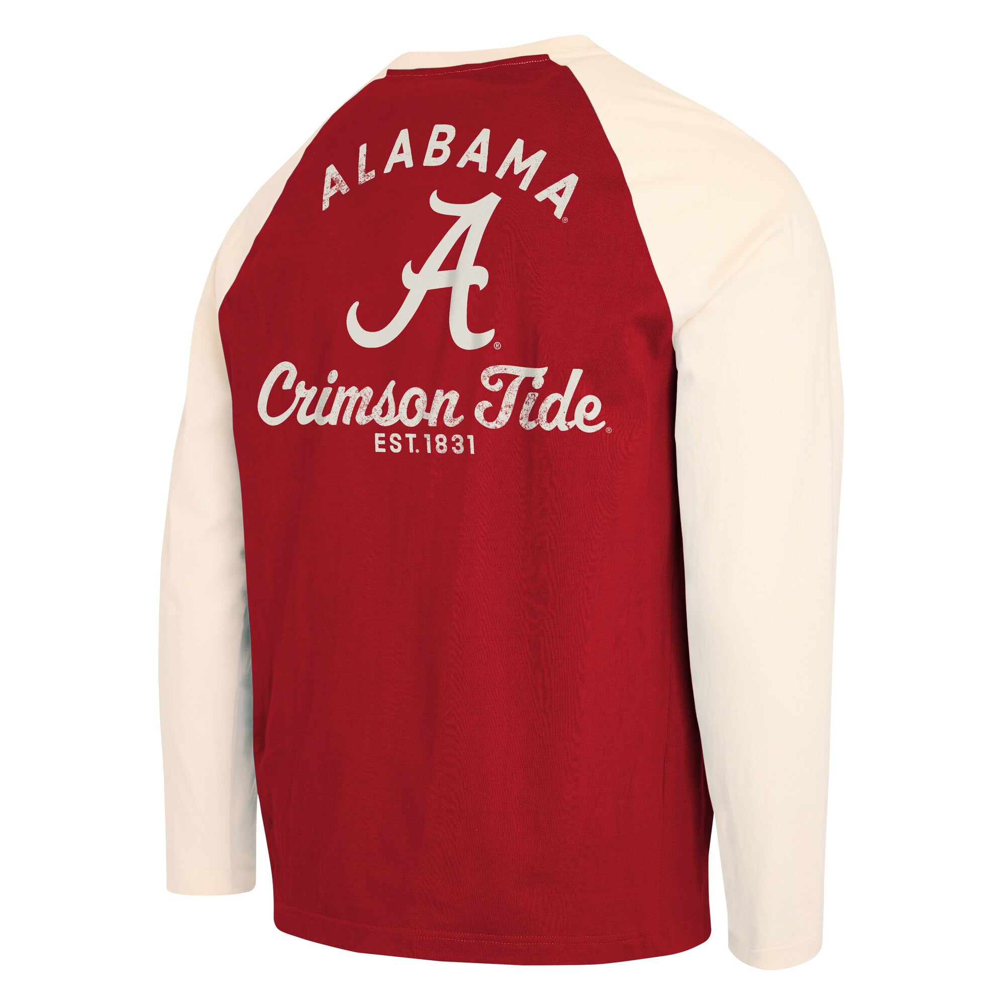 Collection Darius Rucker pour homme par Fanatics, T-shirt Henley à manches longues raglan rouge et blanc Alabama Crimson Tide