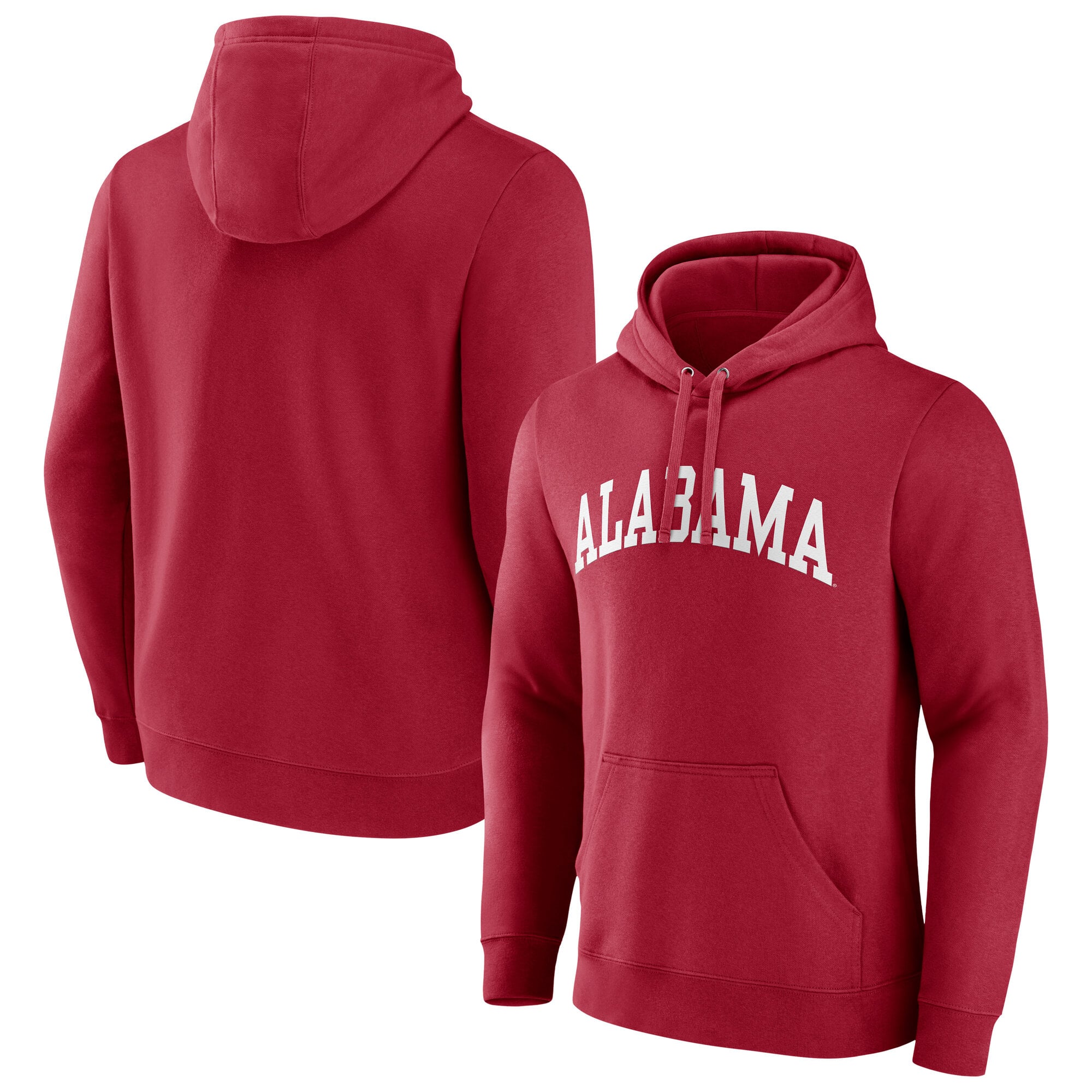 Men's Fanatics Crimson Alabama Tide Basic Arch Pullover Hoodie