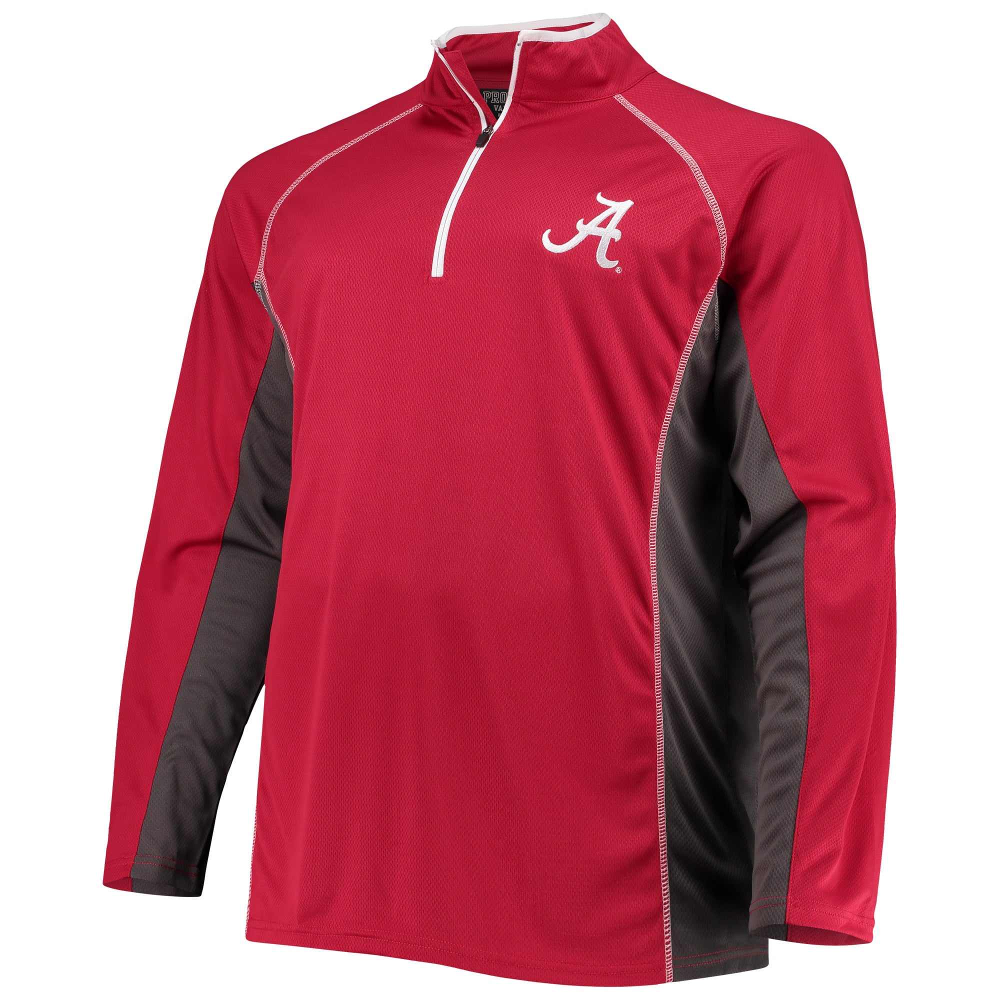 Veste raglan à quart de zip pour homme Fanatics Crimson Alabama Tide grandes tailles