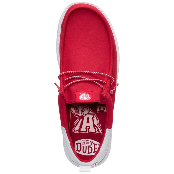 Alabama Crimson Tide Hey Dude Men\'s Size 9 Casual Slip-On Shoes - Red/White Men main image 2