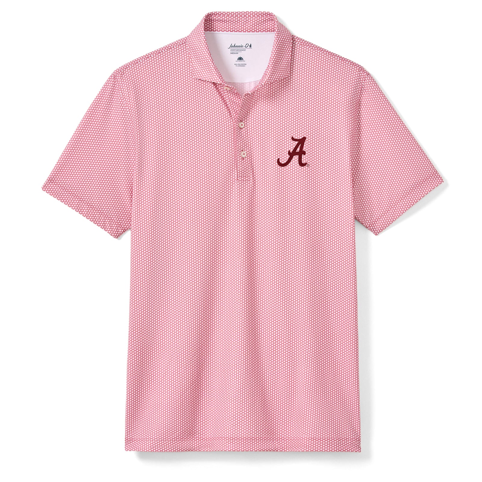 Polo johnnie-O Crimson Alabama Tide Hex pour homme