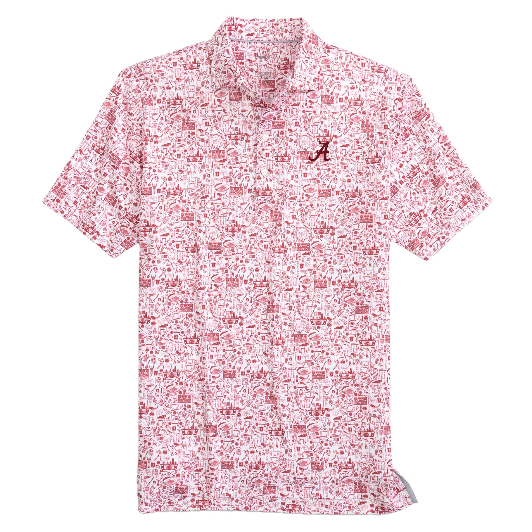 Polo johnnie-O Crimson Alabama Tide Tailgater 2.0 pour homme