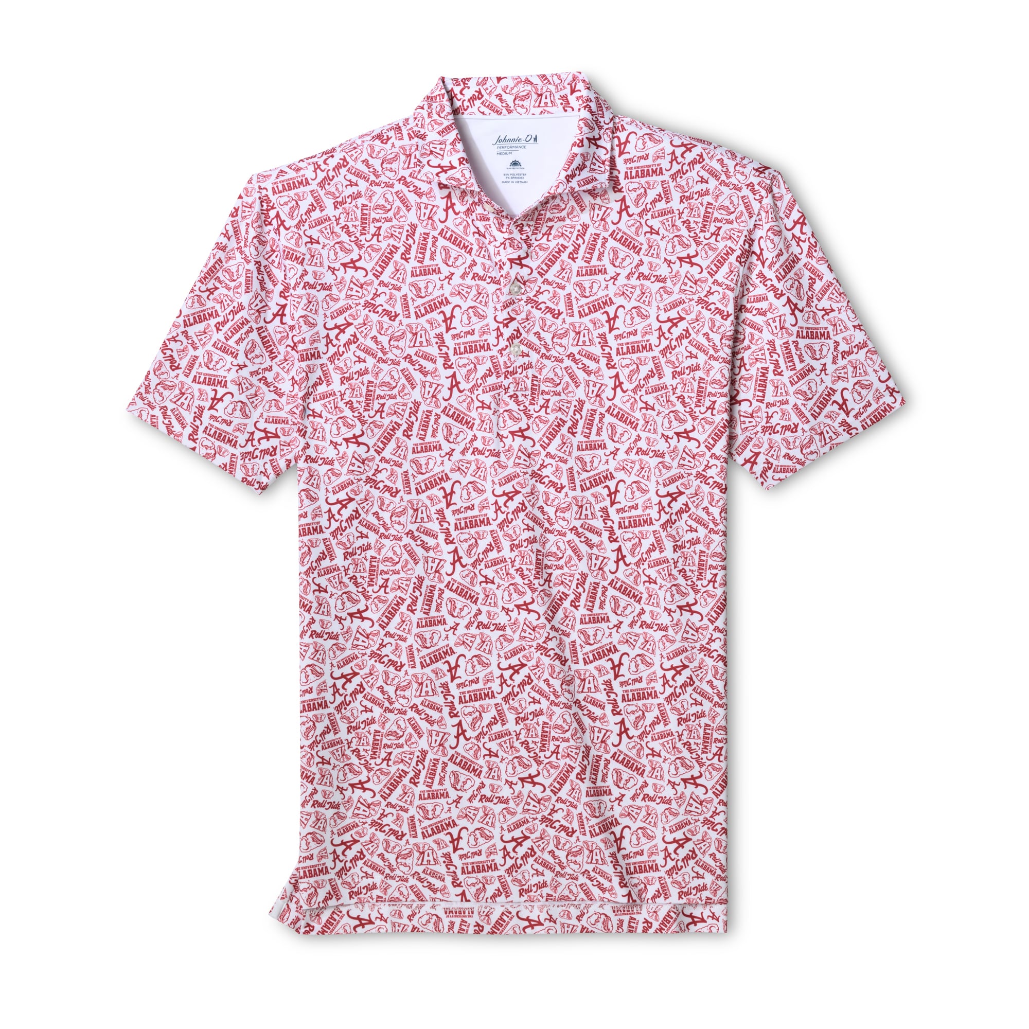 Polo Galvin blanc Alabama Crimson Tide pour homme
