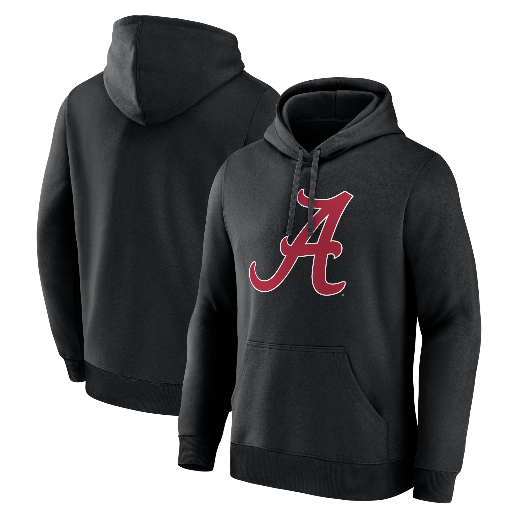 Sweat à capuche polaire noir logo principal Alabama Crimson Tide pour homme