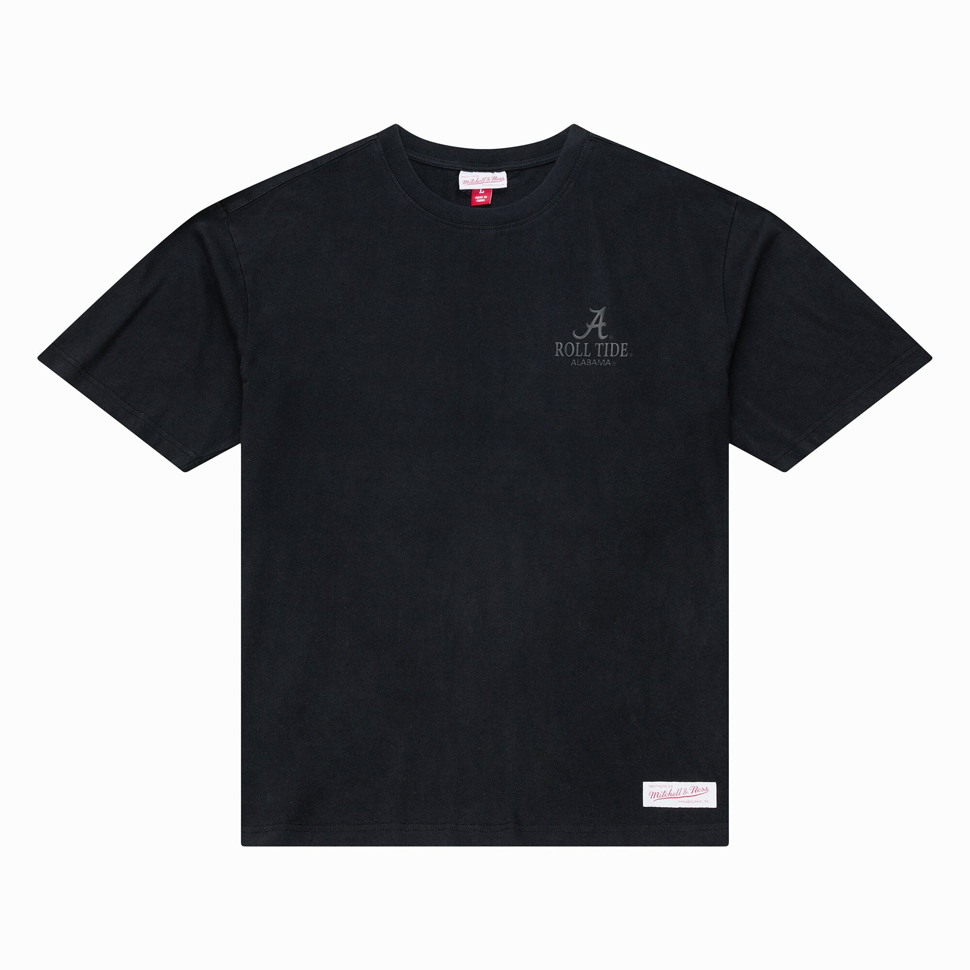 Men's Mitchell & Ness  Black Alabama Crimson Tide Monochrome Icon T-Shirt