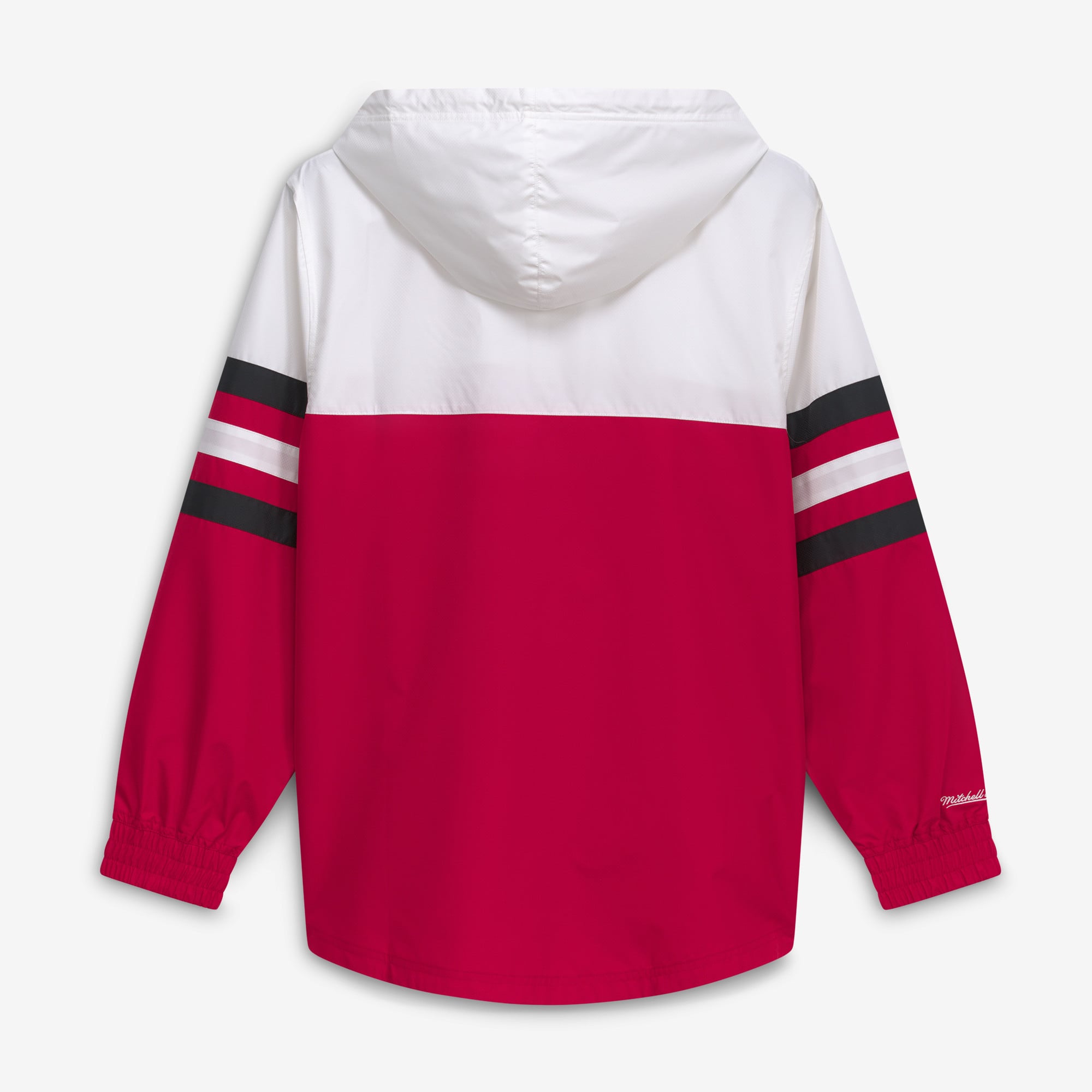 Men's Mitchell & Ness Crimson Alabama Tide Head Coach Lightweight Anorak Half-Zip Windbreaker