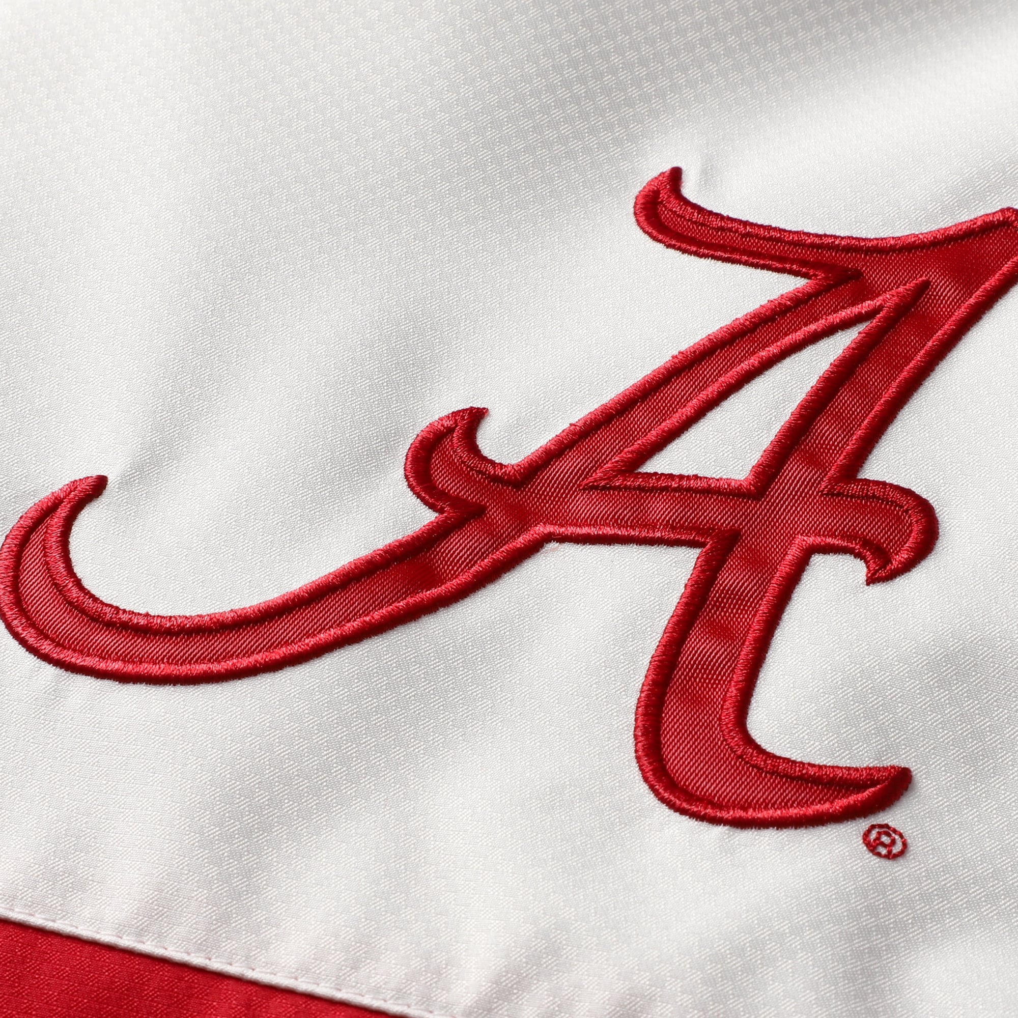 Men's Mitchell & Ness Crimson Alabama Tide Head Coach Lightweight Anorak Half-Zip Windbreaker