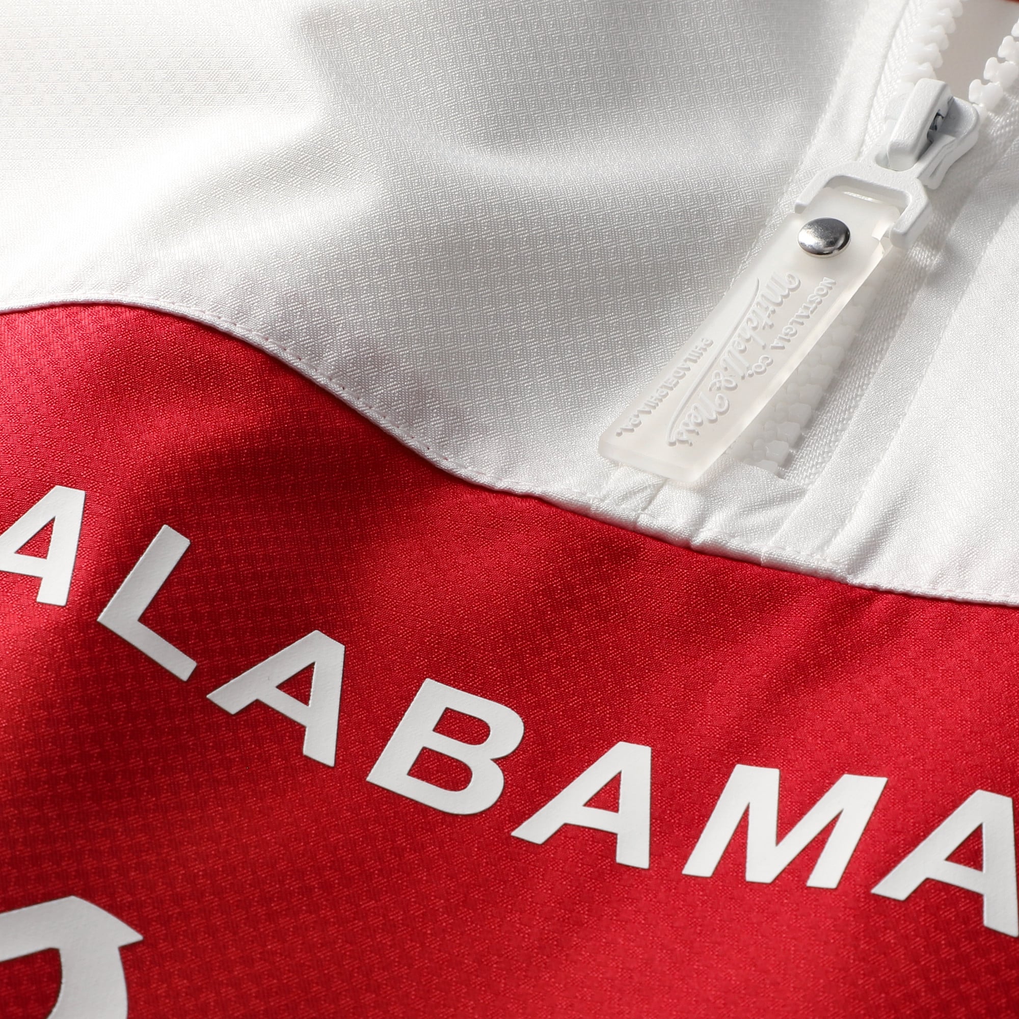 Men's Mitchell & Ness Crimson Alabama Tide Head Coach Lightweight Anorak Half-Zip Windbreaker
