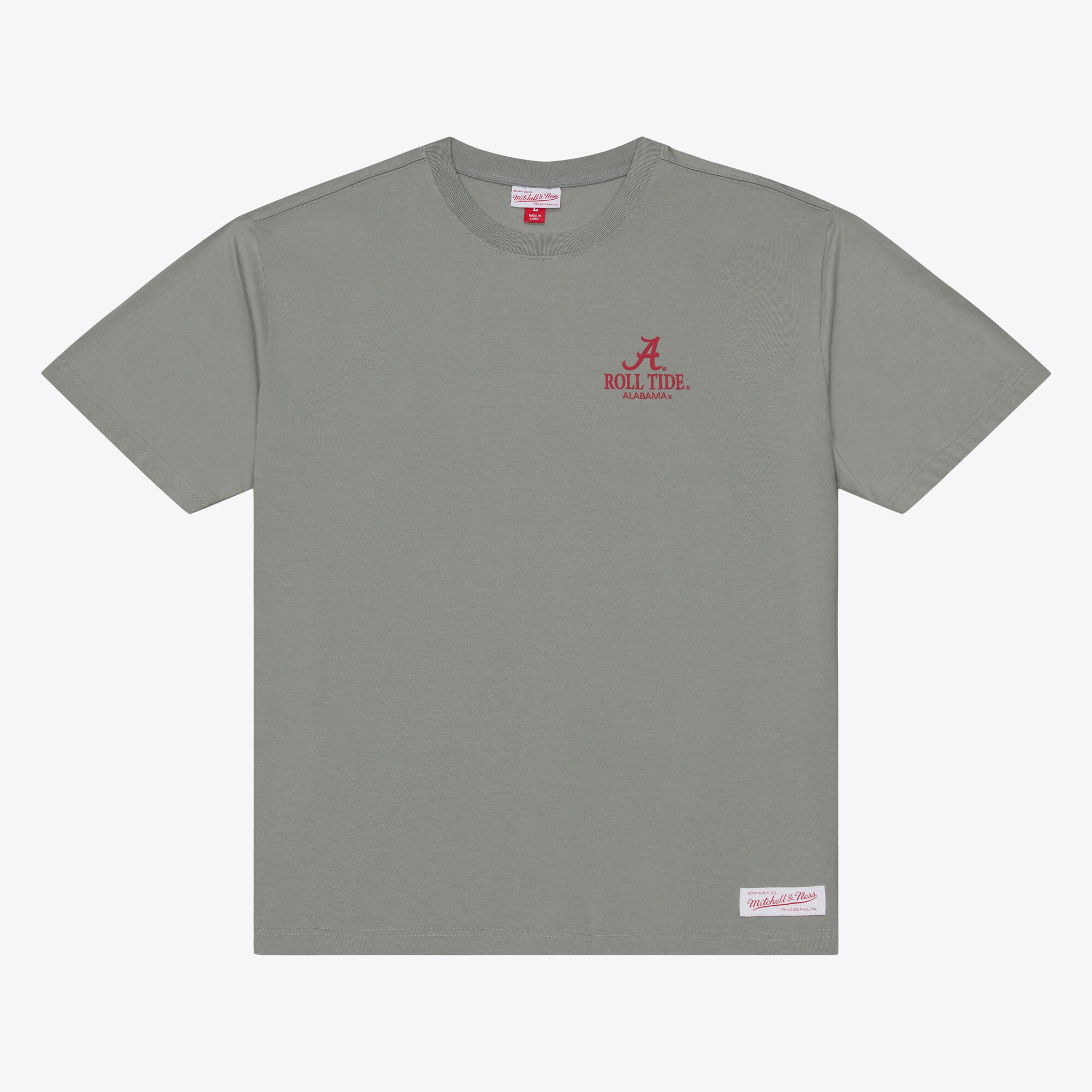 T-shirt Mitchell & Ness gris Alabama Crimson Tide Core Icon pour homme