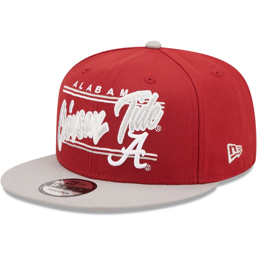 Script 9fifty Snapback Men's New Era Crimson Alabama Crimson Tide Team Script 9FIFTY Snapback Hat
