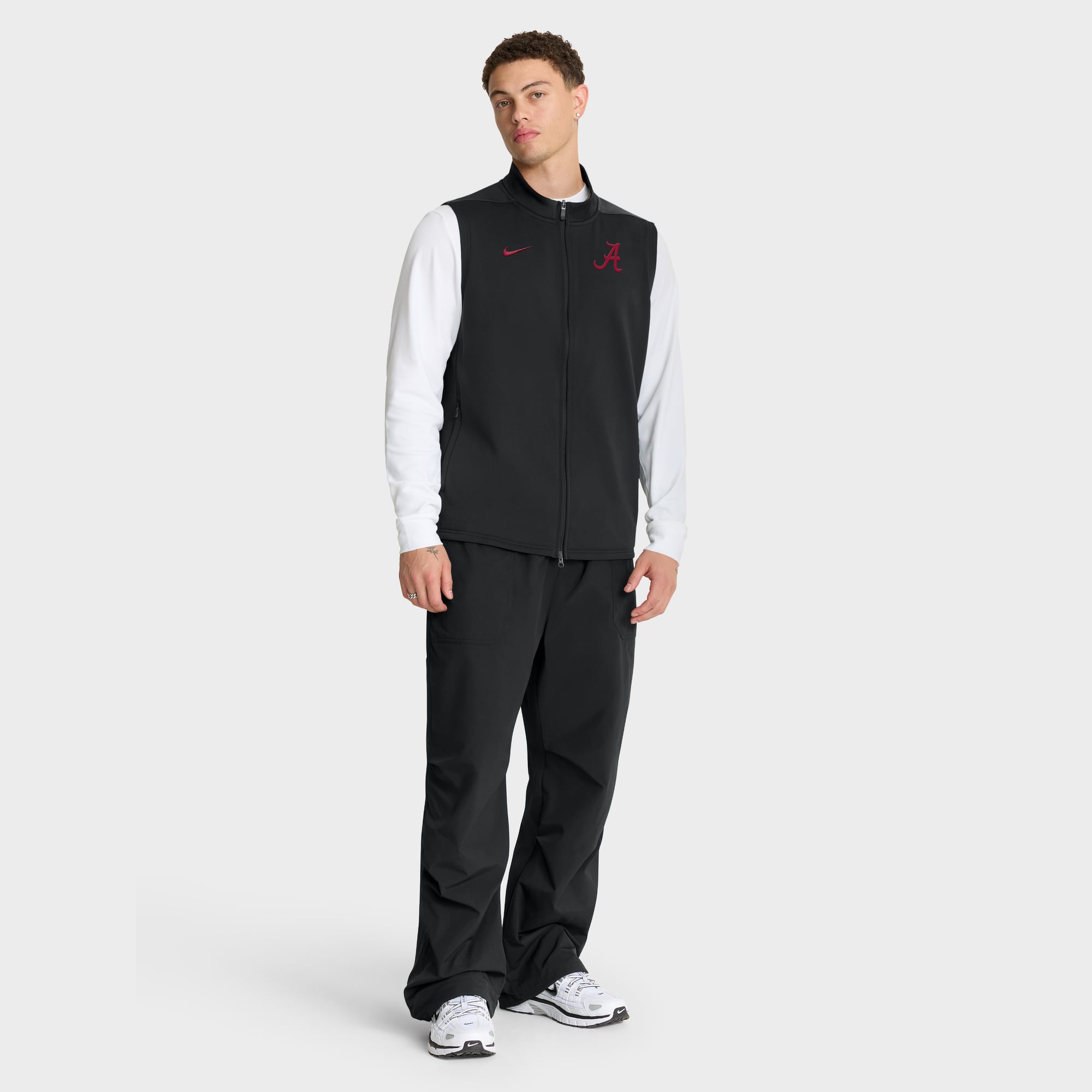 Gilet zippé Nike blanc Alabama Crimson Tide Primetime Victory Therma-FIT pour homme