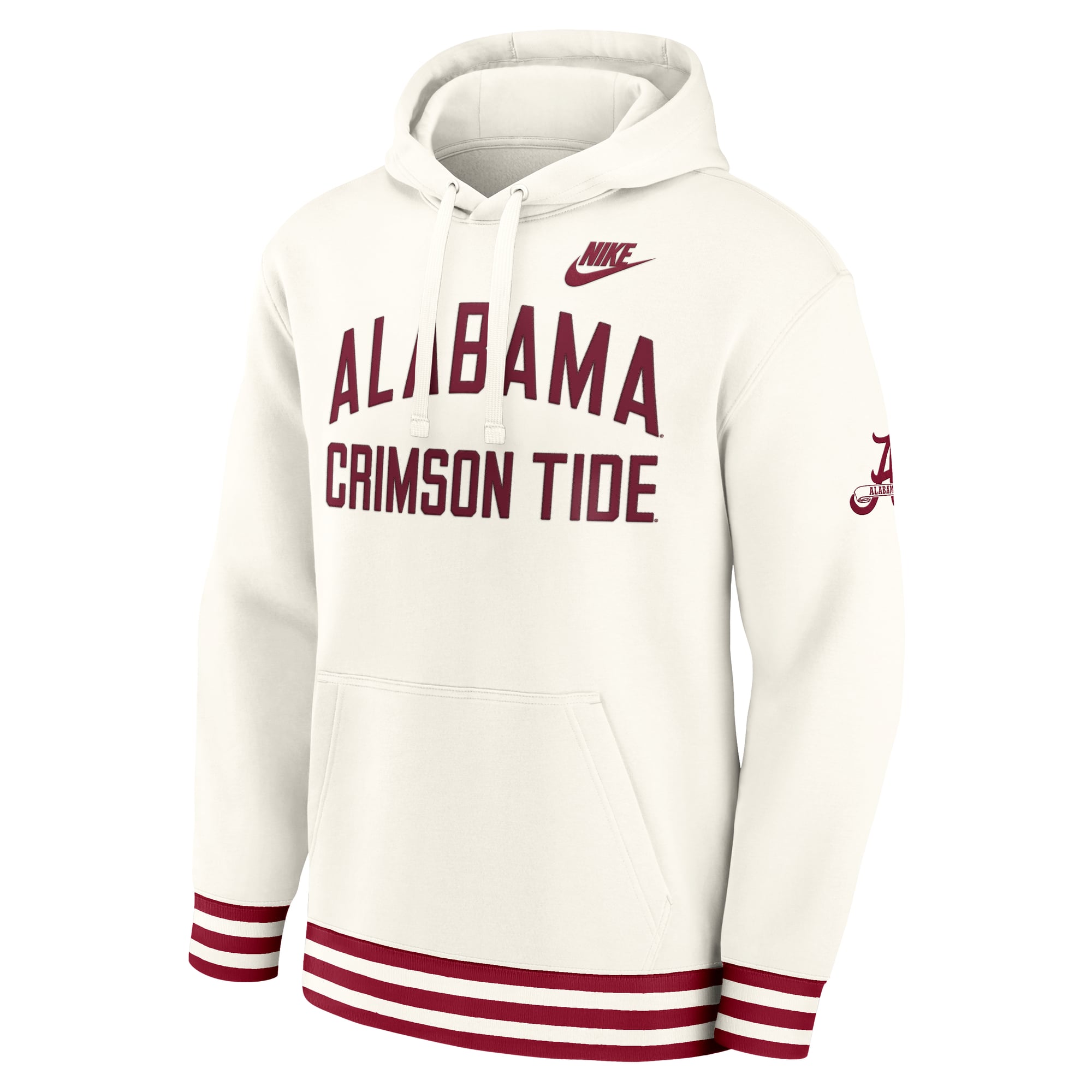 Men's Nike  Cream Alabama Crimson Tide Legacy Retro Pullover Hoodie