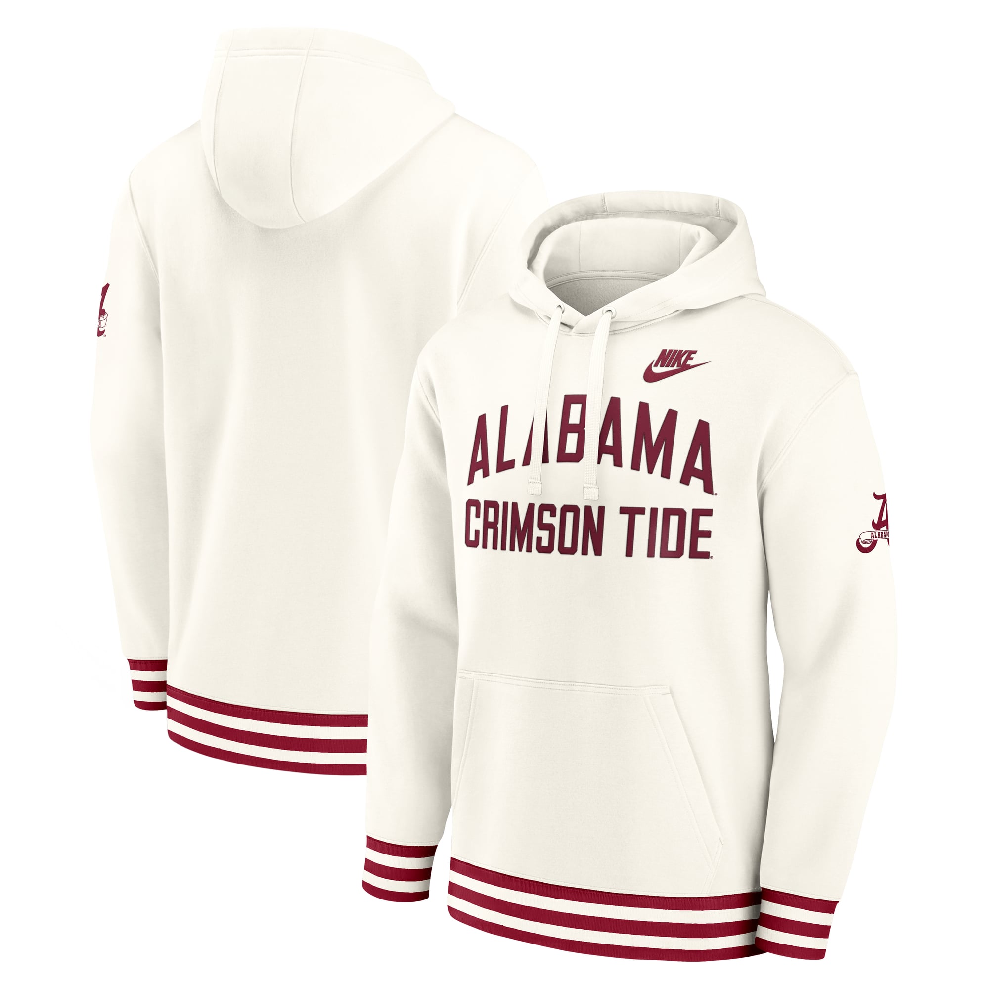 Men's Nike  Cream Alabama Crimson Tide Legacy Retro Pullover Hoodie