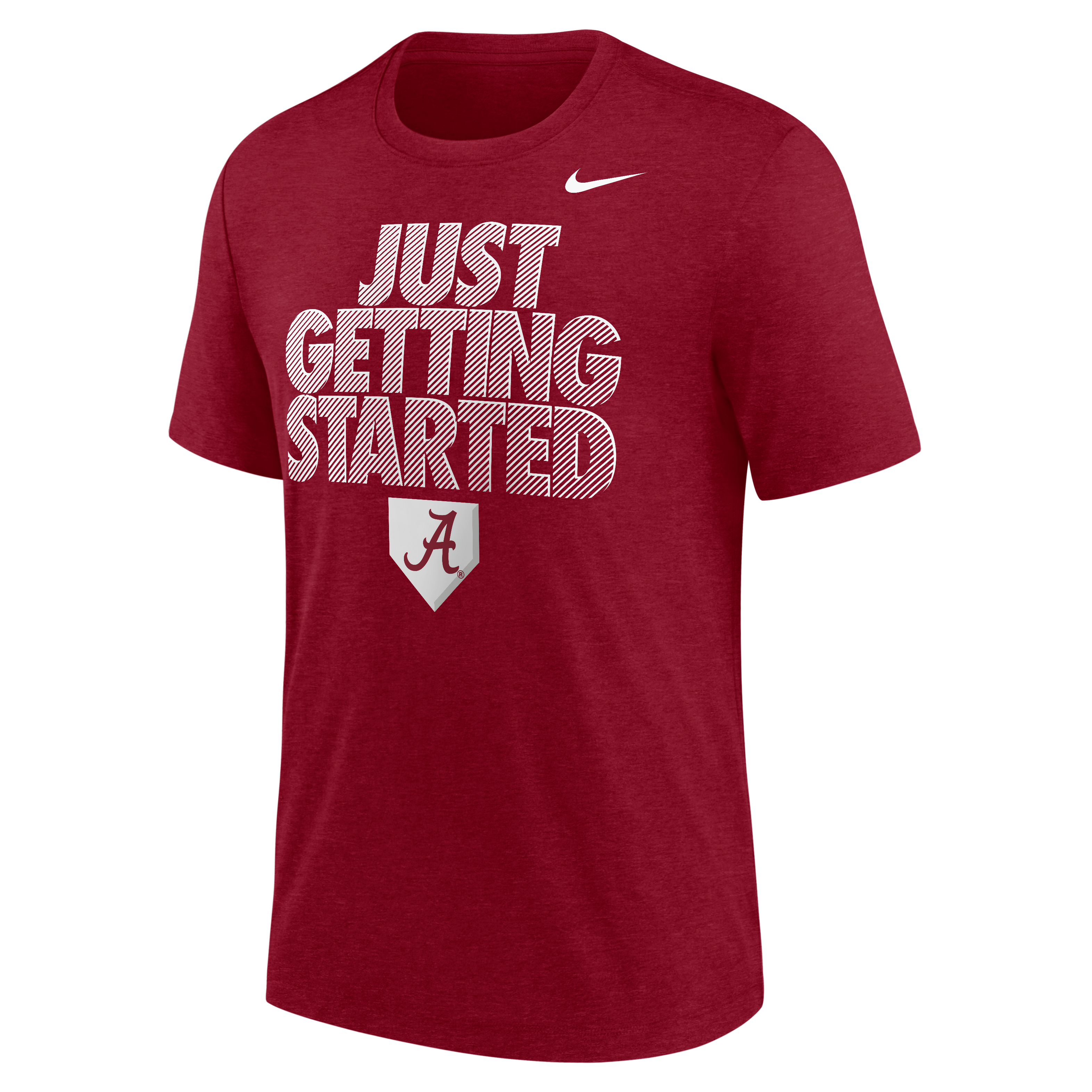 T-shirt Nike Crimson Alabama Tide 2026 NCAA Baseball Men's College World Series Dugout Tri-Blend pour homme